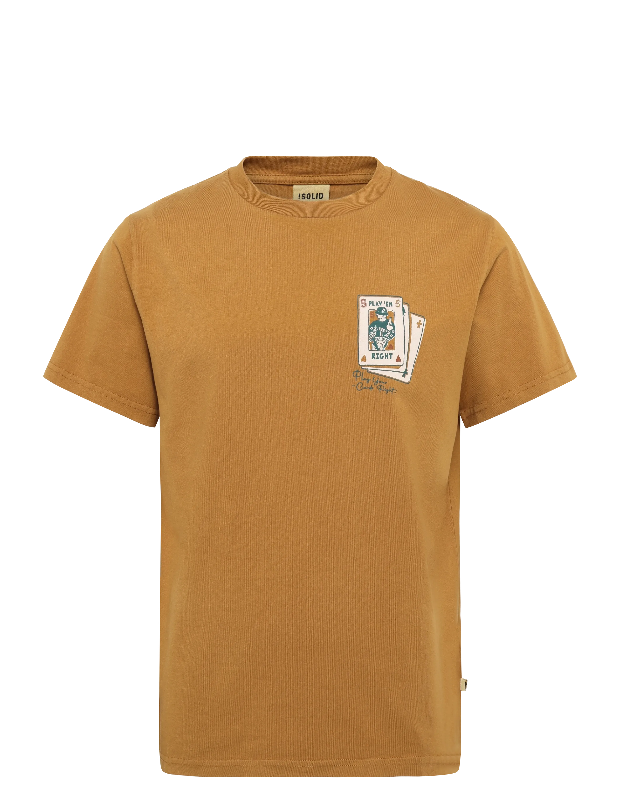 Solid Sdrae, M, T-shirts, Braun - Short-sleeved, Männerswear