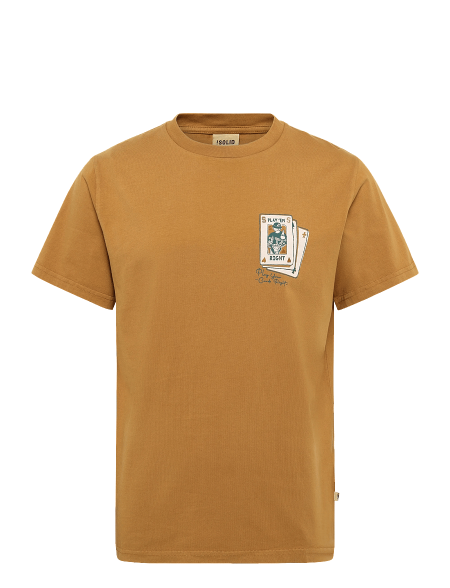 Solid - SDRAE - kurzärmelige t-shirts - cathay spice - 0