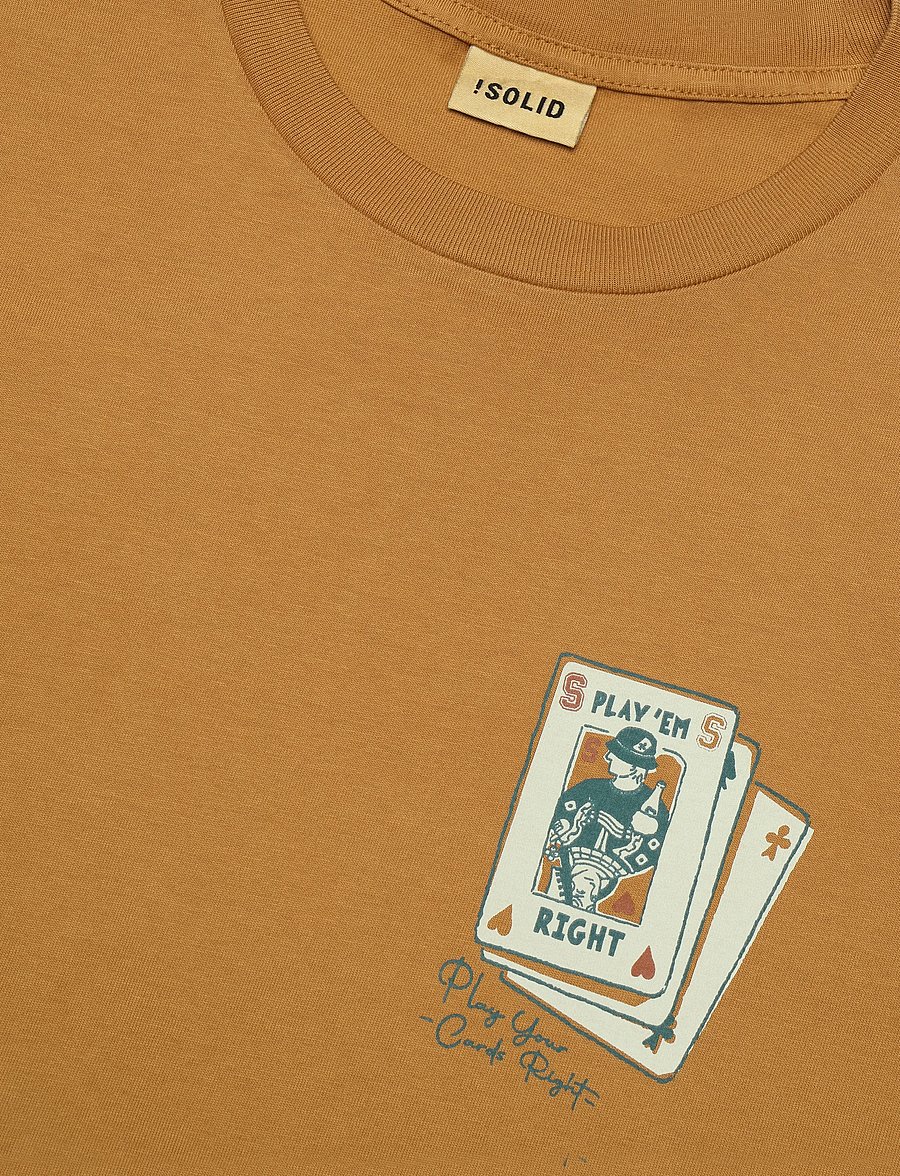 Solid - SDRAE - kurzärmelige t-shirts - cathay spice - 2