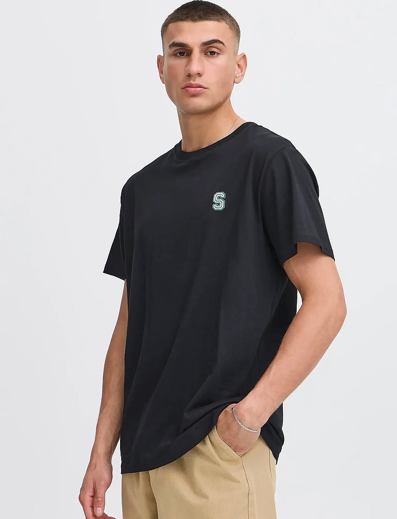 Solid - SDREGINALD - kortärmade t-shirts - true black - 3