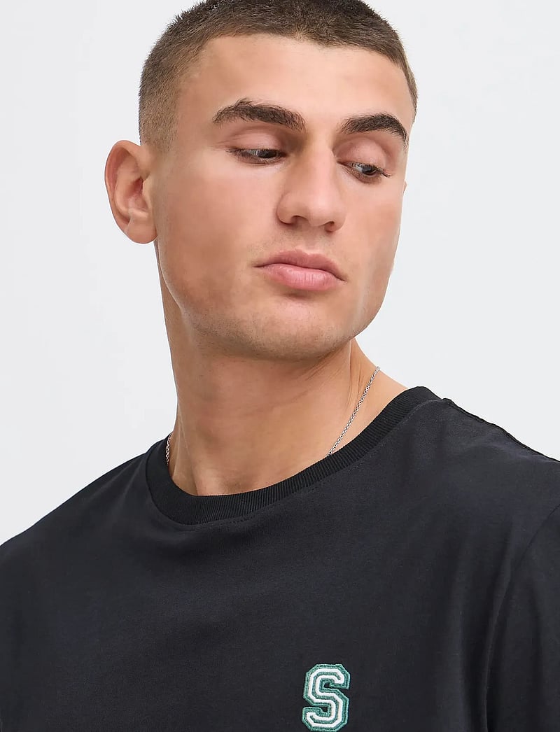 Solid - SDREGINALD - kortärmade t-shirts - true black - 5