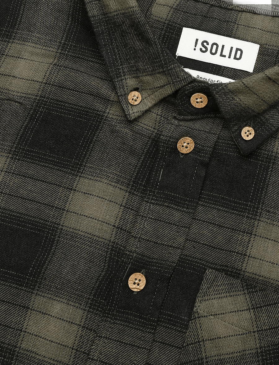 Solid - SDRYE - flannel shirts - ivy green - 2