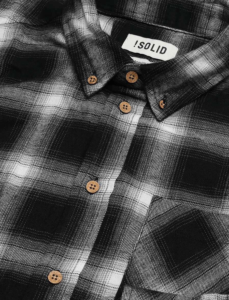 Solid - SDRYE - flannel shirts - true black - 2