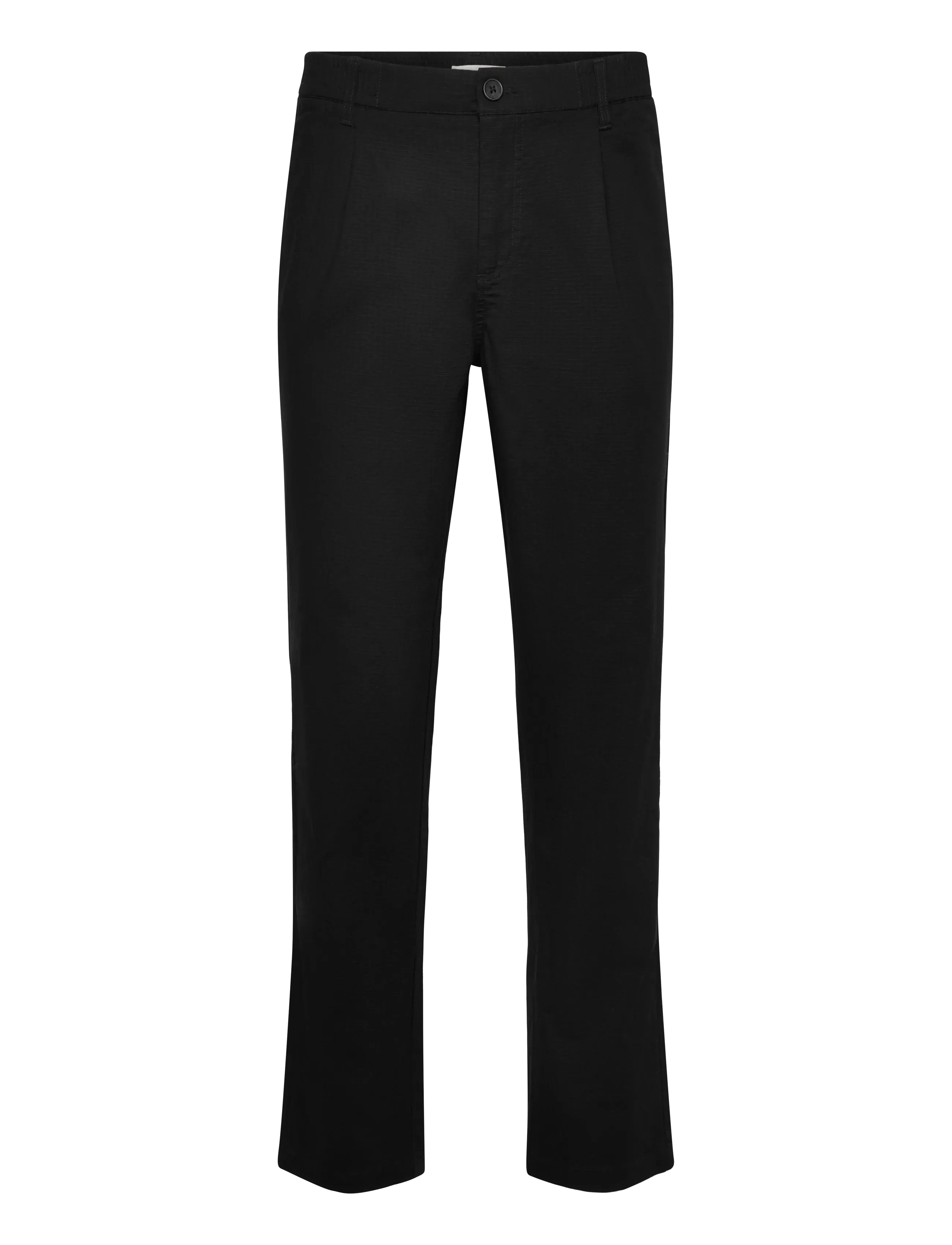 Solid Sdliam Elas. Pleat, XL, Black, Bukser > Chinos, Herre