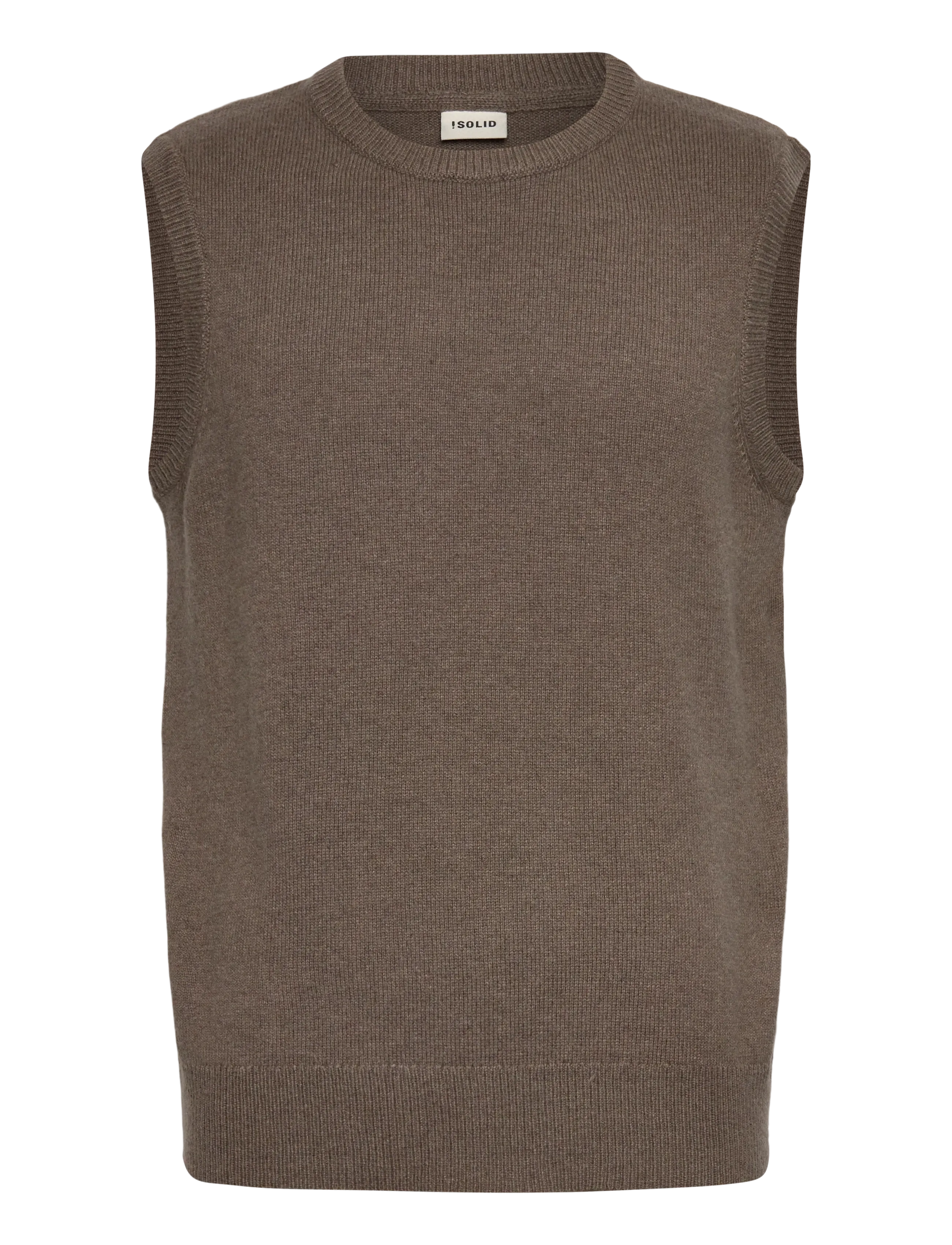 Solid Sdrick Vest, L, Brown, Strik > Strikkede Veste, Herre