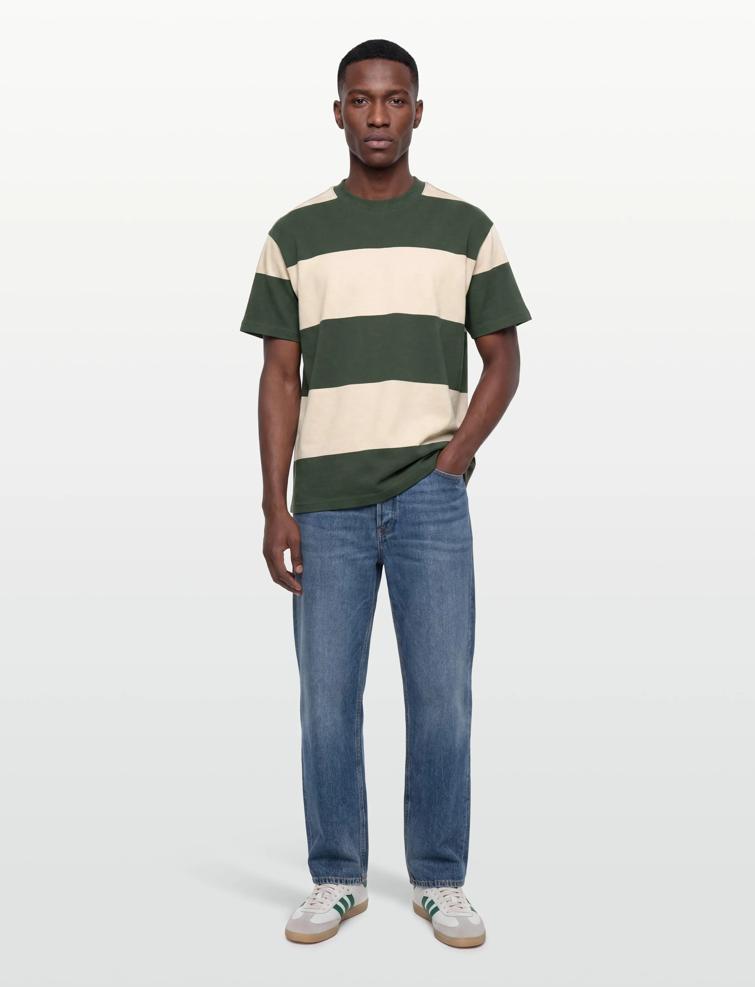 Solid Sdroy, M, T-shirts, Khakigrün - Short-sleeved, Männerswear