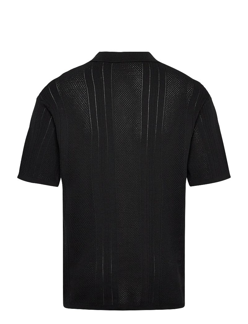 Solid - SDTREFOR - gestrickte polohemden - true black - 2