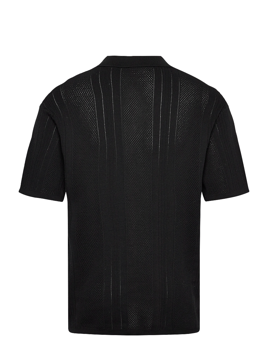 Solid - SDTREFOR - strikkede poloer - true black - 2