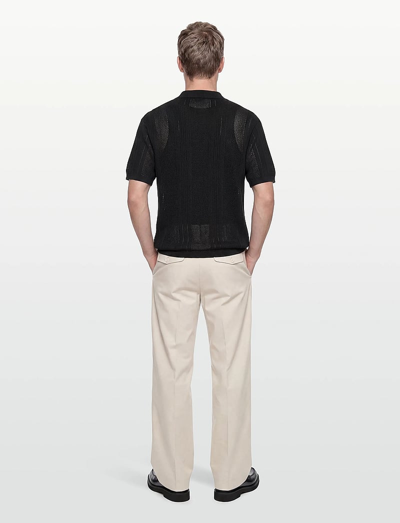 Solid - SDTREFOR - gestrickte polohemden - true black - 4