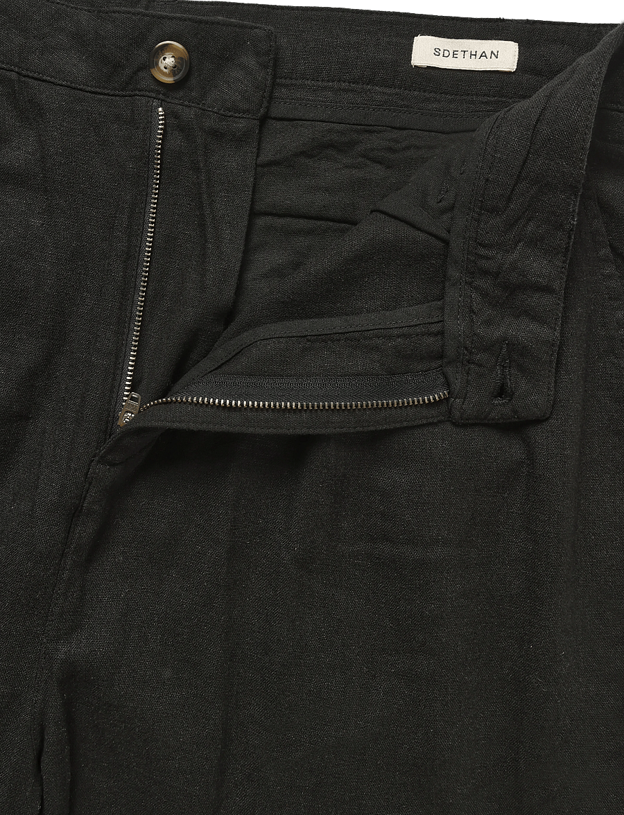 Solid - SDETHAN TAPERED PLEAT - true black - 3