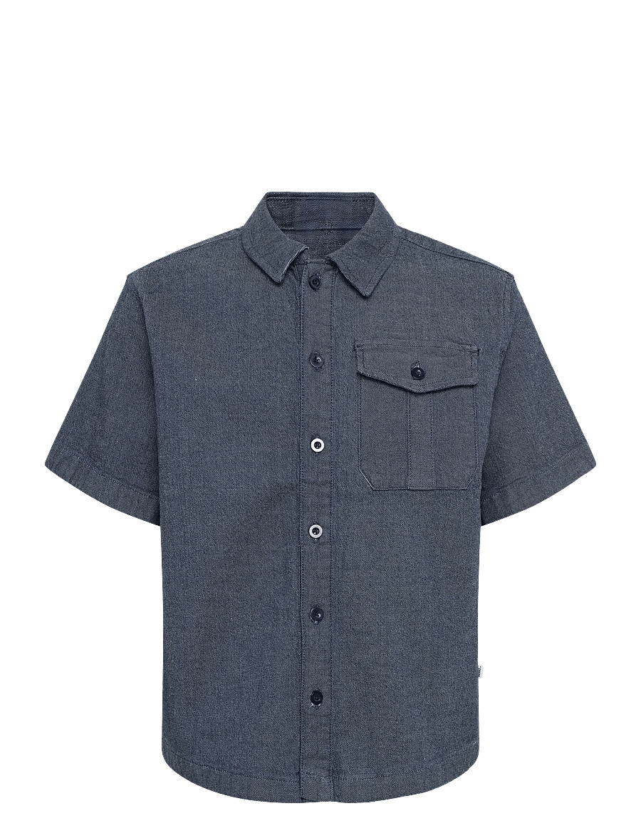 Solid - SDTANNER - kurzarmhemden - blue wash denim - 0