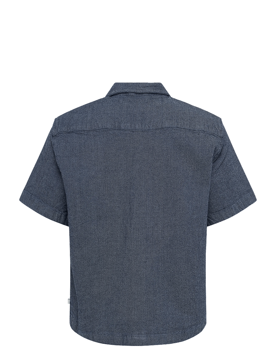 Solid - SDTANNER - kurzarmhemden - blue wash denim - 1