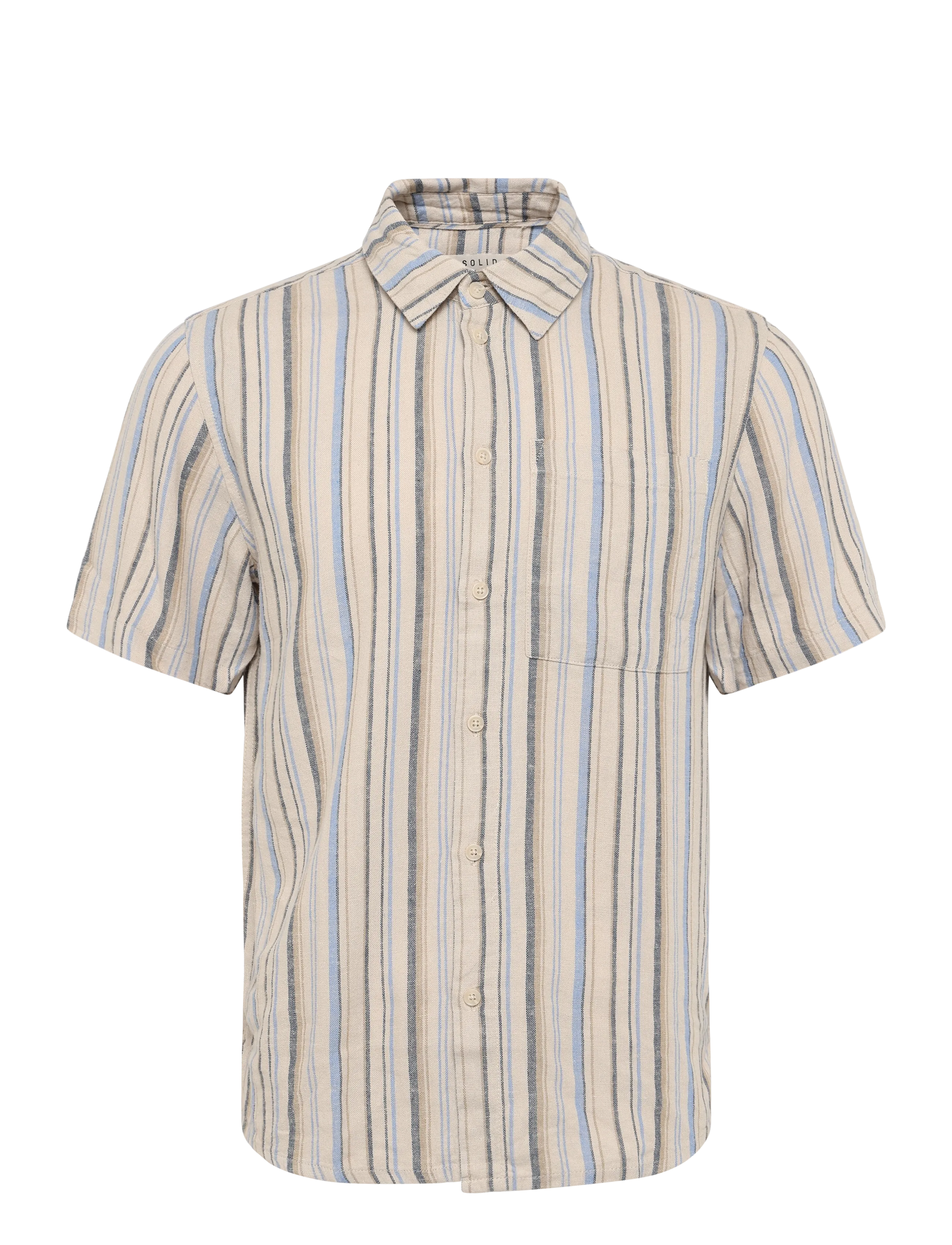 Solid Sdthomas, M, Shirts, Blau - Casual Männerswear