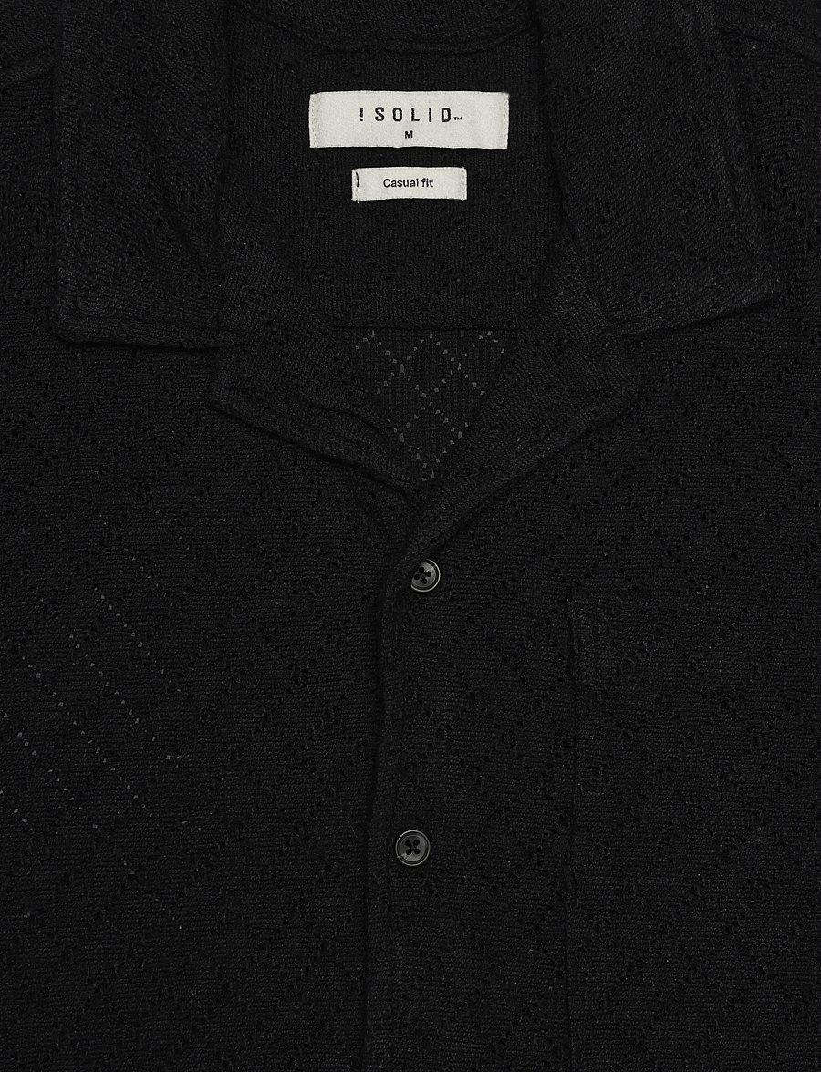 Solid - SDTEAGAN - kurzarmhemden - true black - 2