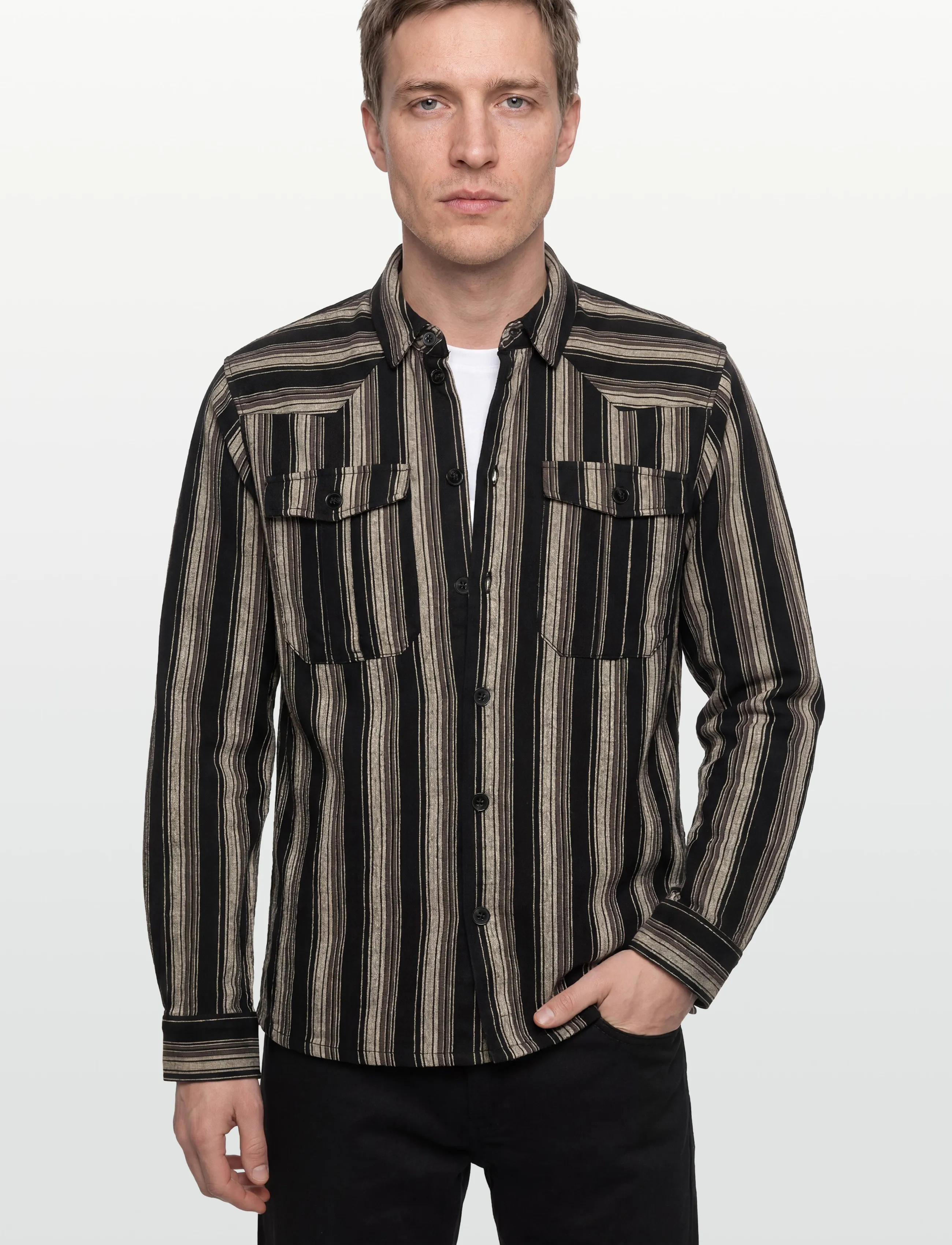 Solid - SDTAYSON - casual skjortor - meteorite - 3