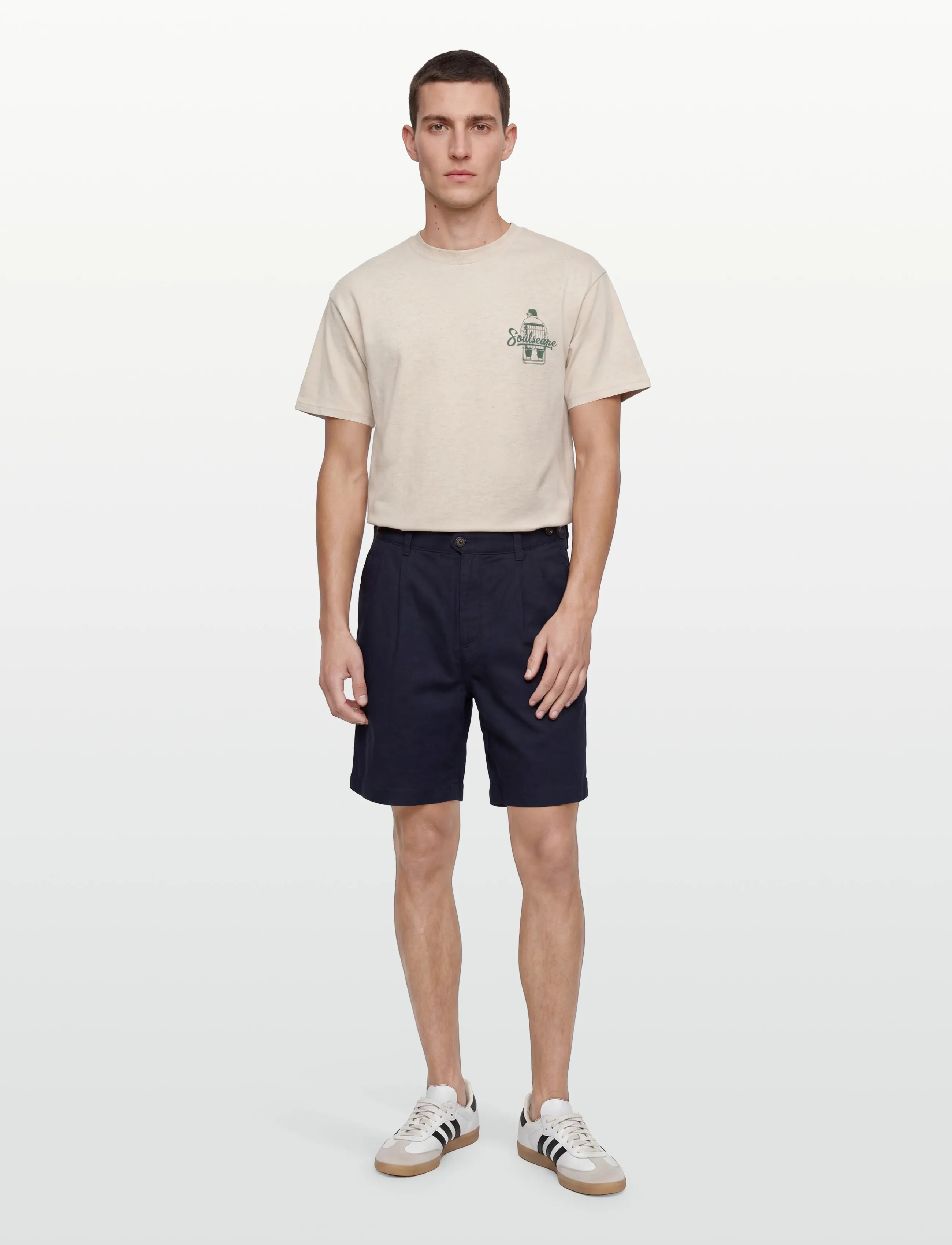 Solid Sdtheon, M, T-shirts, Creme - Short-sleeved, Männerswear
