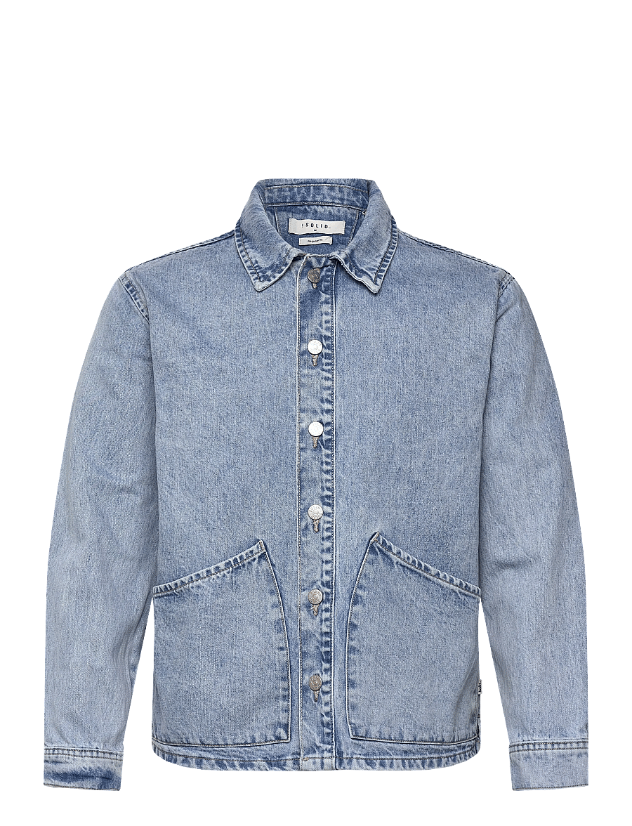 Solid - SDTRAVIS OVERSHIRT - uforede denimjakker - light blue denim - 1