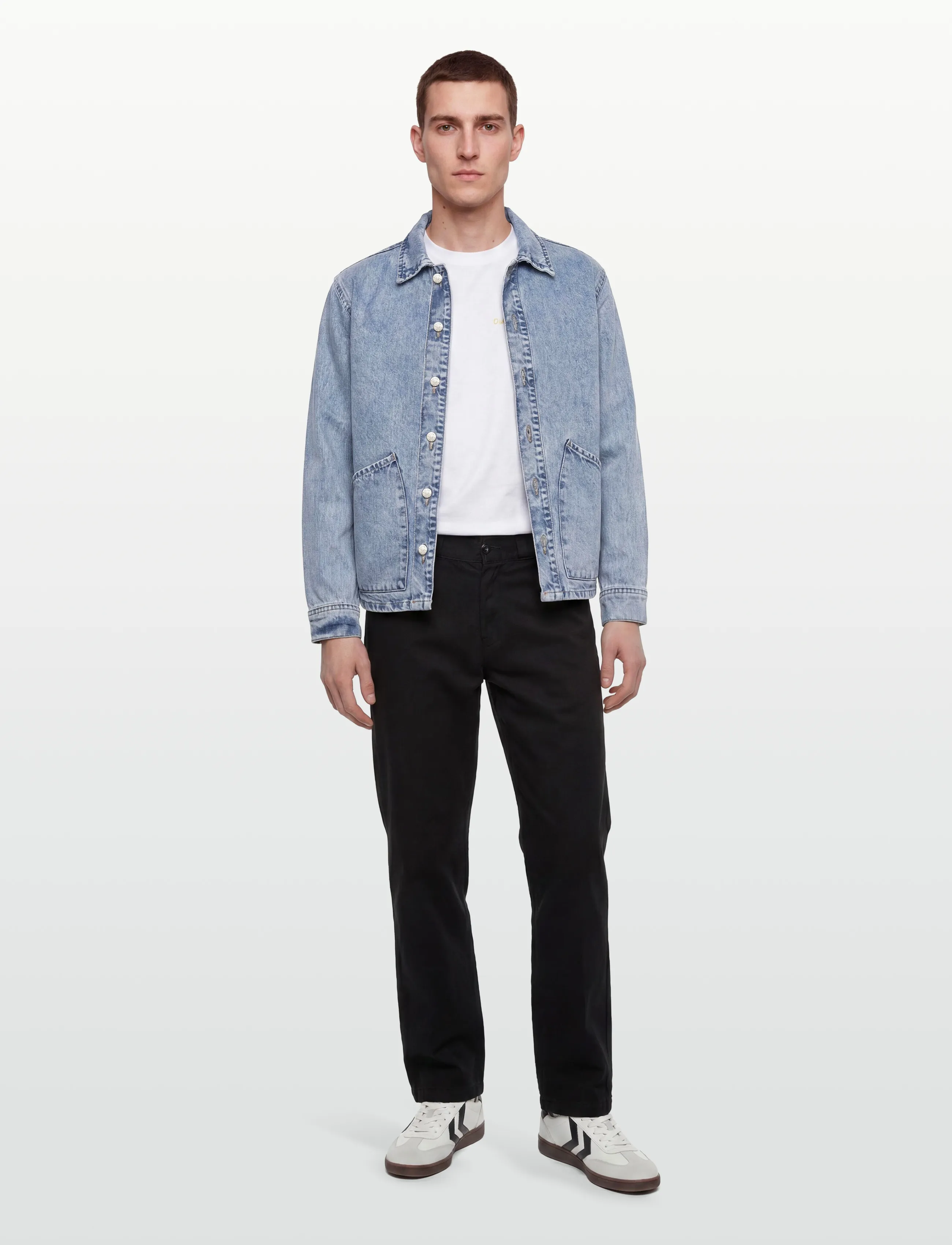 Solid Sdtravis Overshirt, Mænd, Cowboy Overshirt, Blå, Str: L