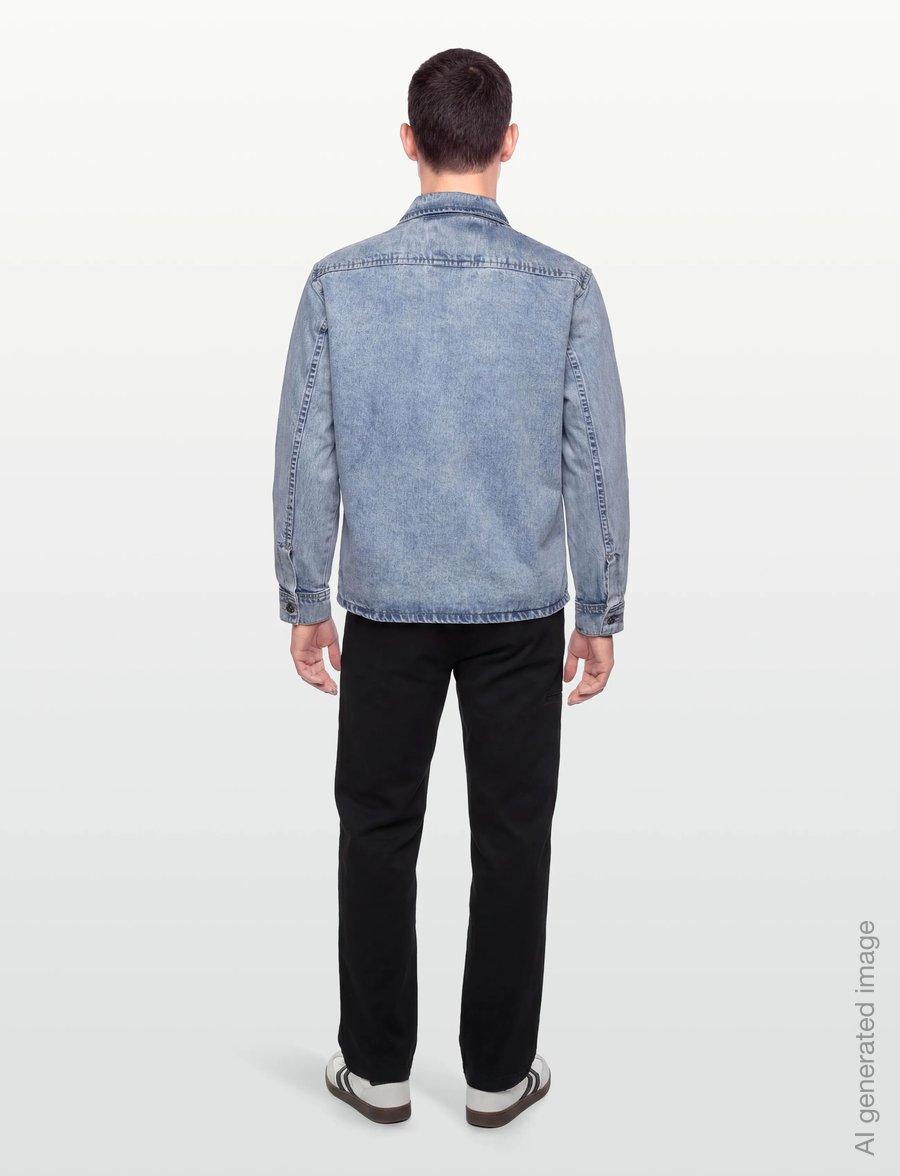 Solid - SDTRAVIS OVERSHIRT - uforede denimjakker - light blue denim - 4