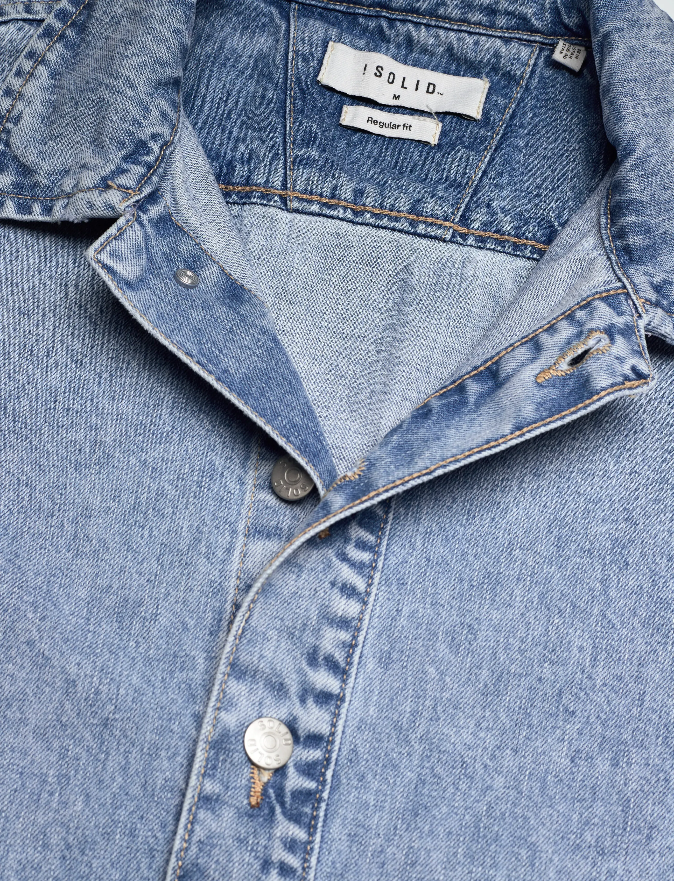 Solid - SDTRAVIS OVERSHIRT - jeansjackor - light blue denim - 5