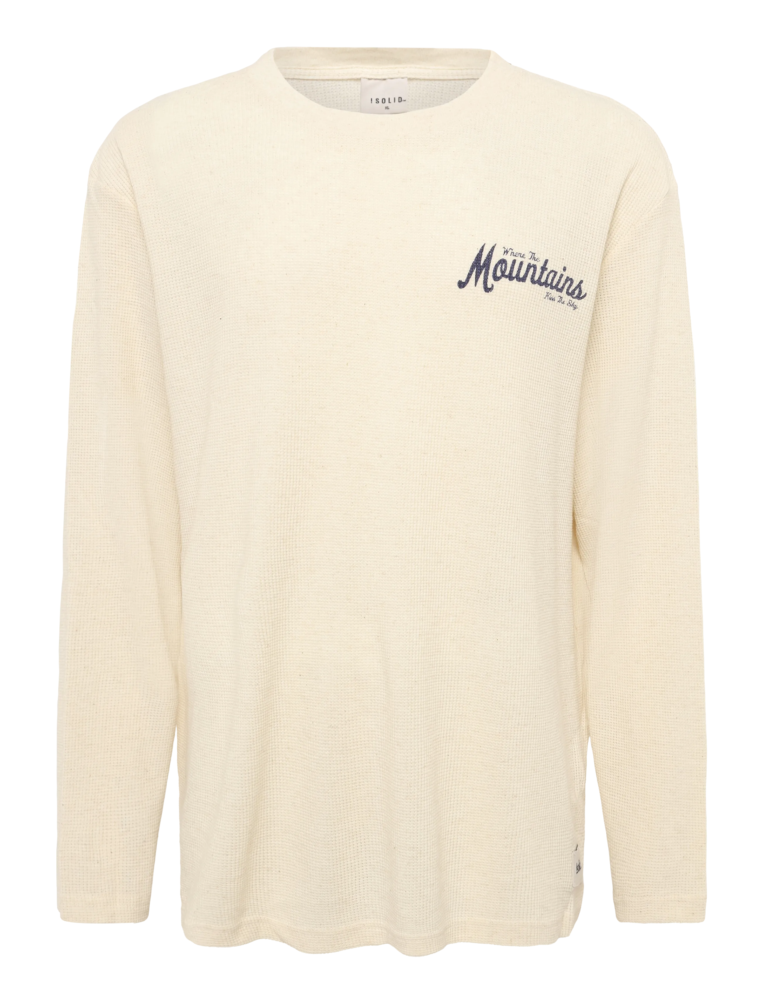 Solid Sdurton Ls, Mænd, Vaffelstrikket Langærmet Top, Cream, Str: M