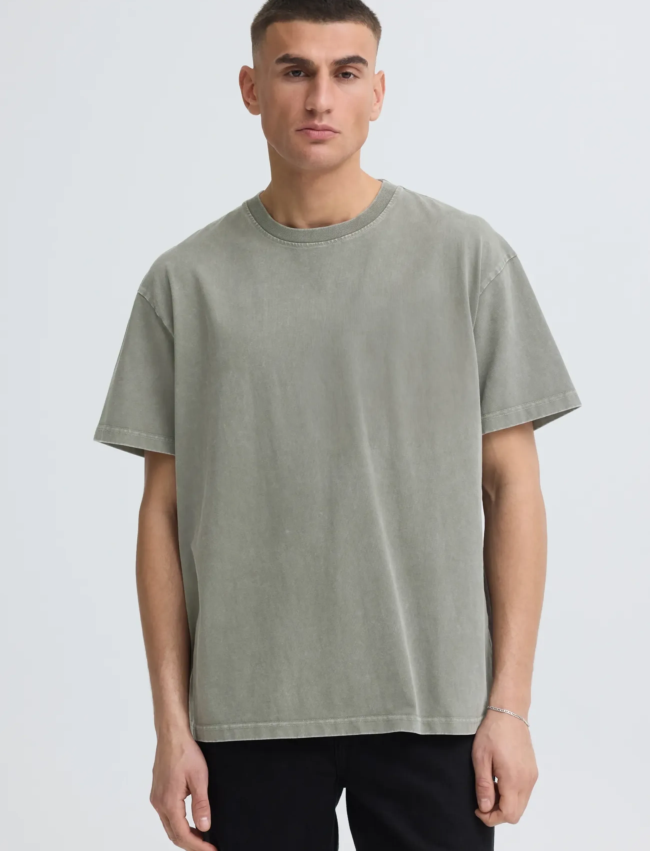 Solid - SDVARDELL - lühikeste varrukatega t-särgid - agave green - 3