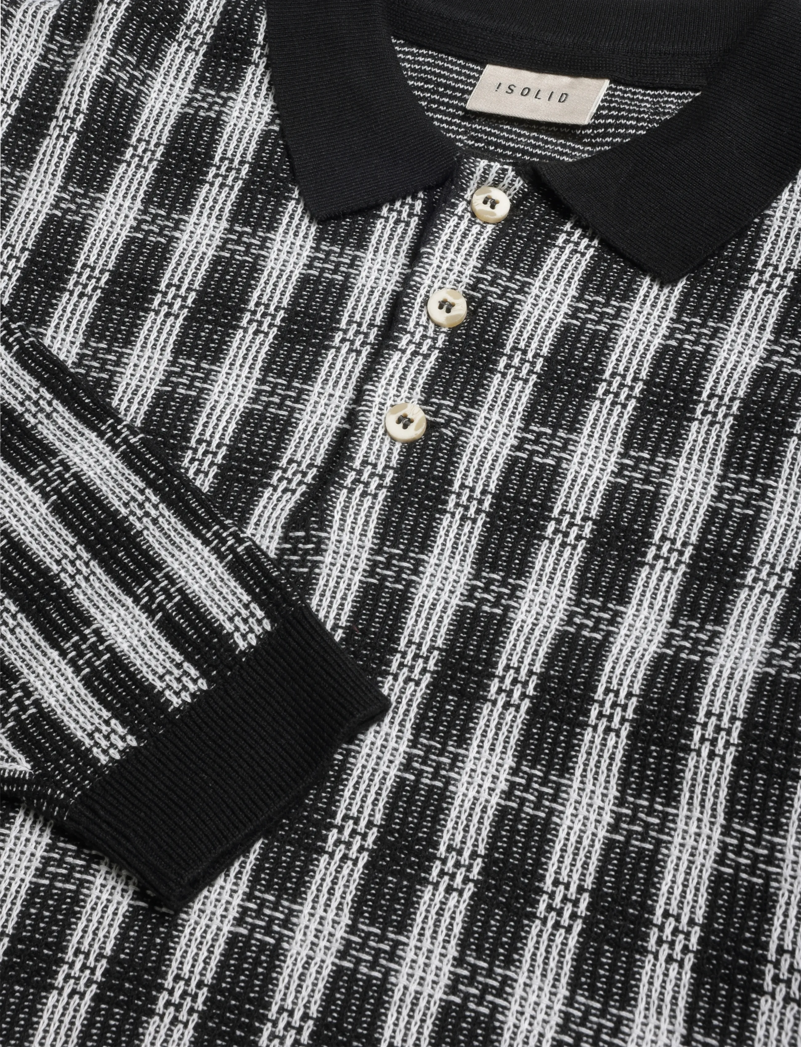 Solid - SDVADIM - långärmade stickade pikétröjor - 194008 black - 2