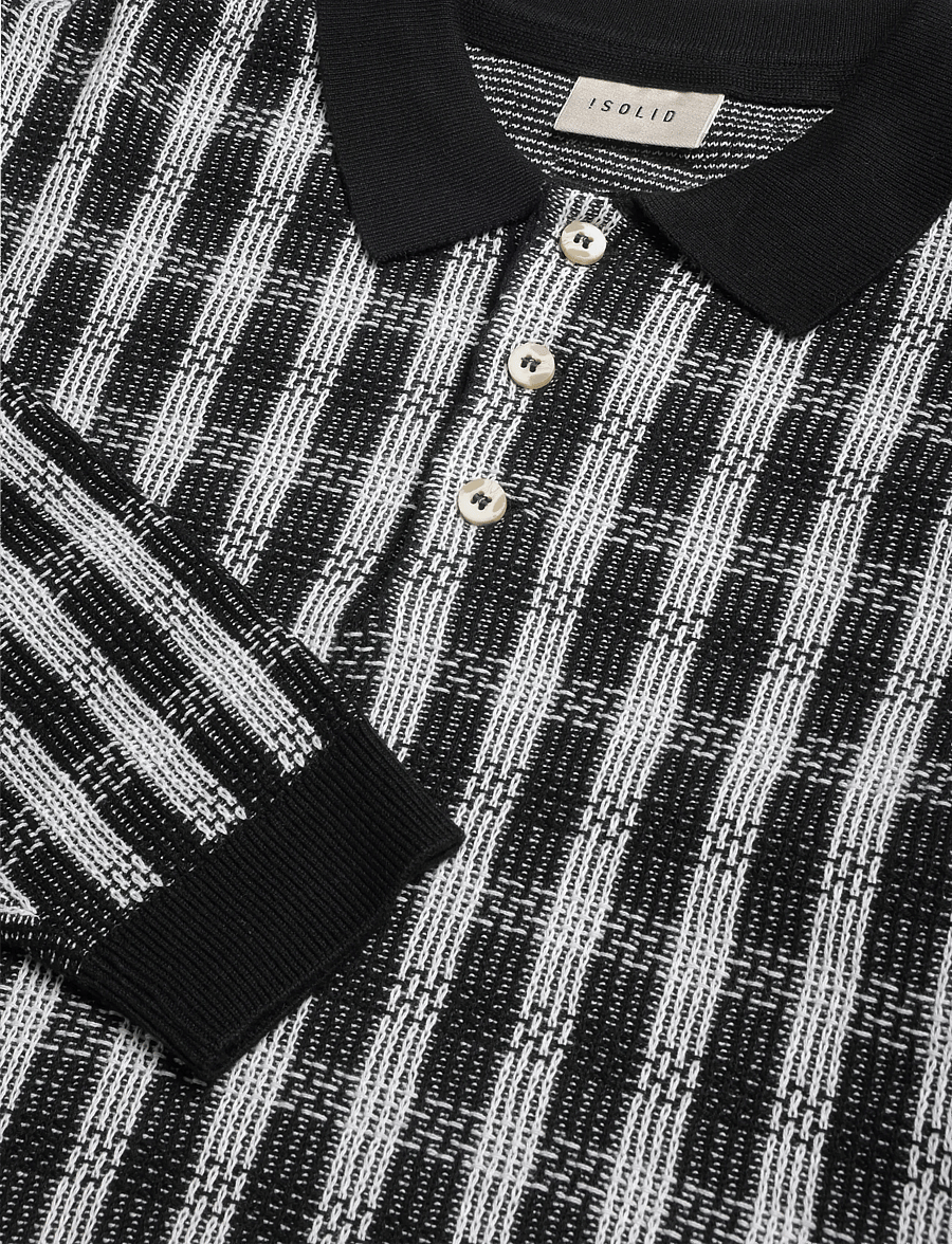 Solid - SDVADIM - långärmade stickade pikétröjor - 194008 black - 2