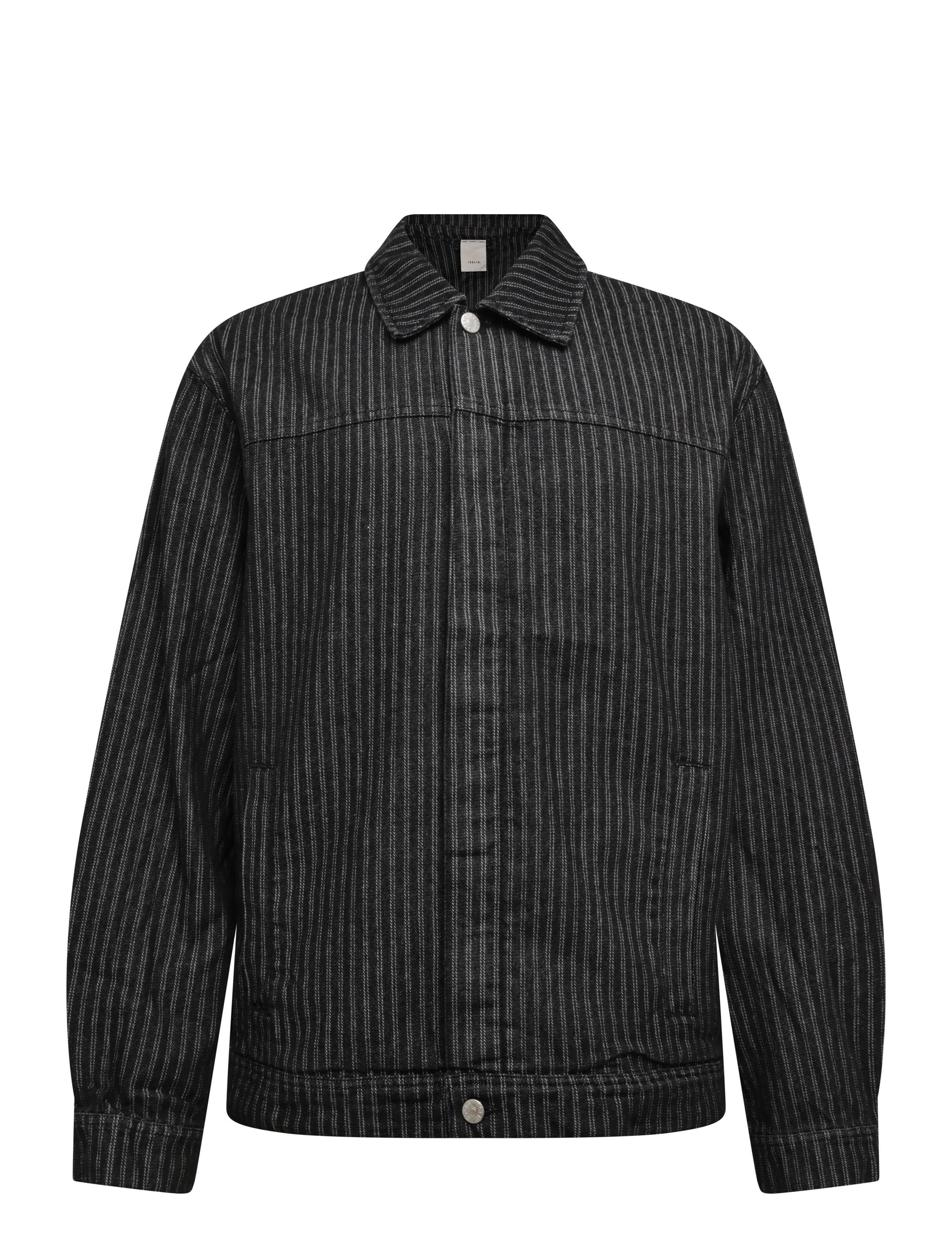 Solid SDWEXLER - Jacken & Mäntel - BLACK VINTAGE DENIM STRIPE / black