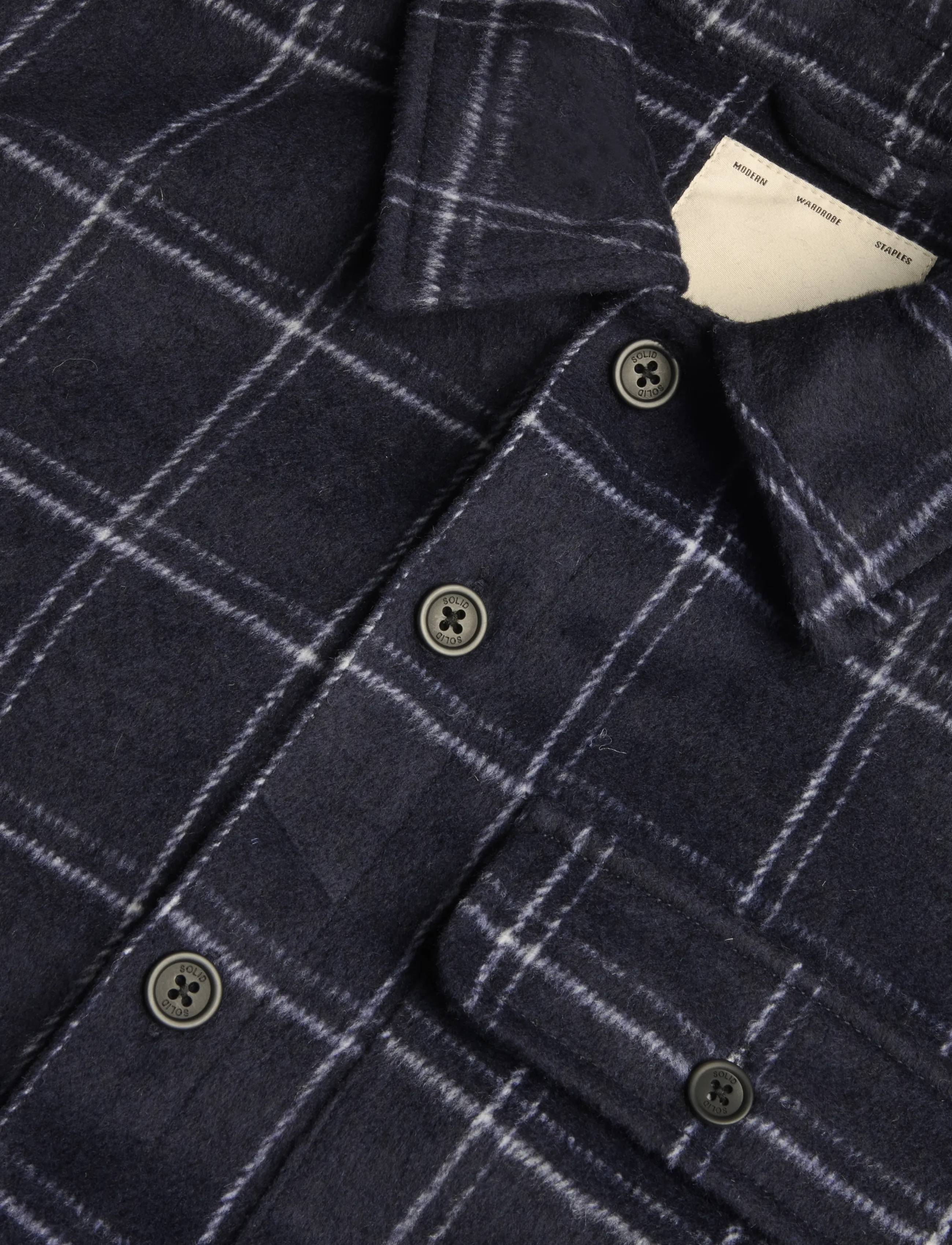 Solid - SDWHEELER OS - flanell-hemden - insignia blue - 2