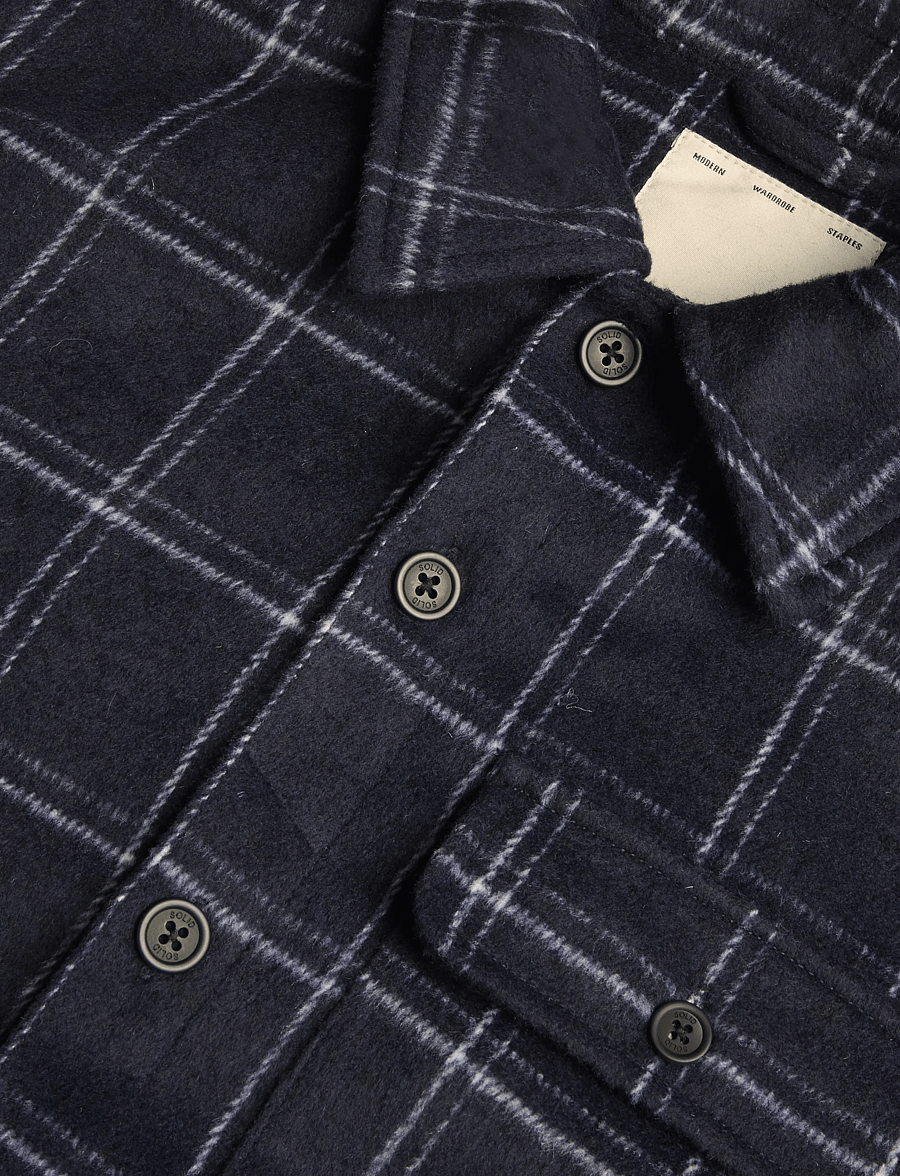 Solid - SDWHEELER OS - flanell-hemden - insignia blue - 2