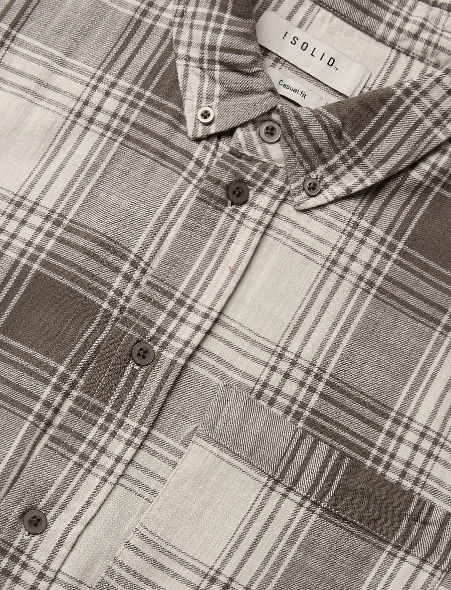 Solid - SDWILCOX - flanell-hemden - oatmeal - 2