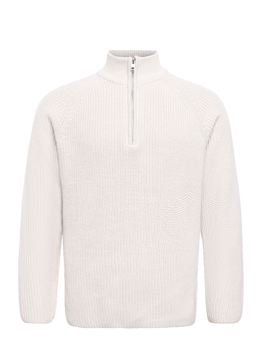 Solid - SDWILLIS HI NECK - pullover mit halbem reißverschluss - oatmeal - 0
