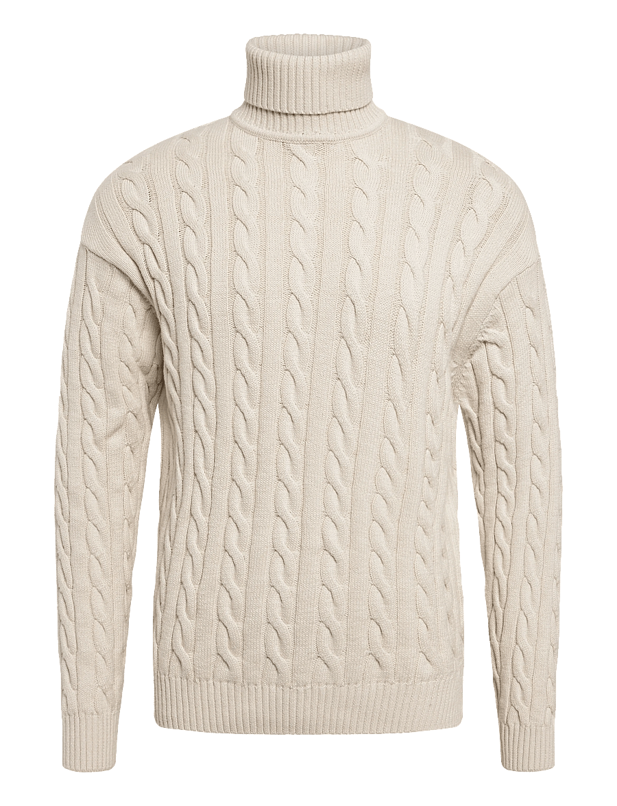 Solid - SDMALCOLM HI NECK - rollkragenpullover - oatmeal - 0