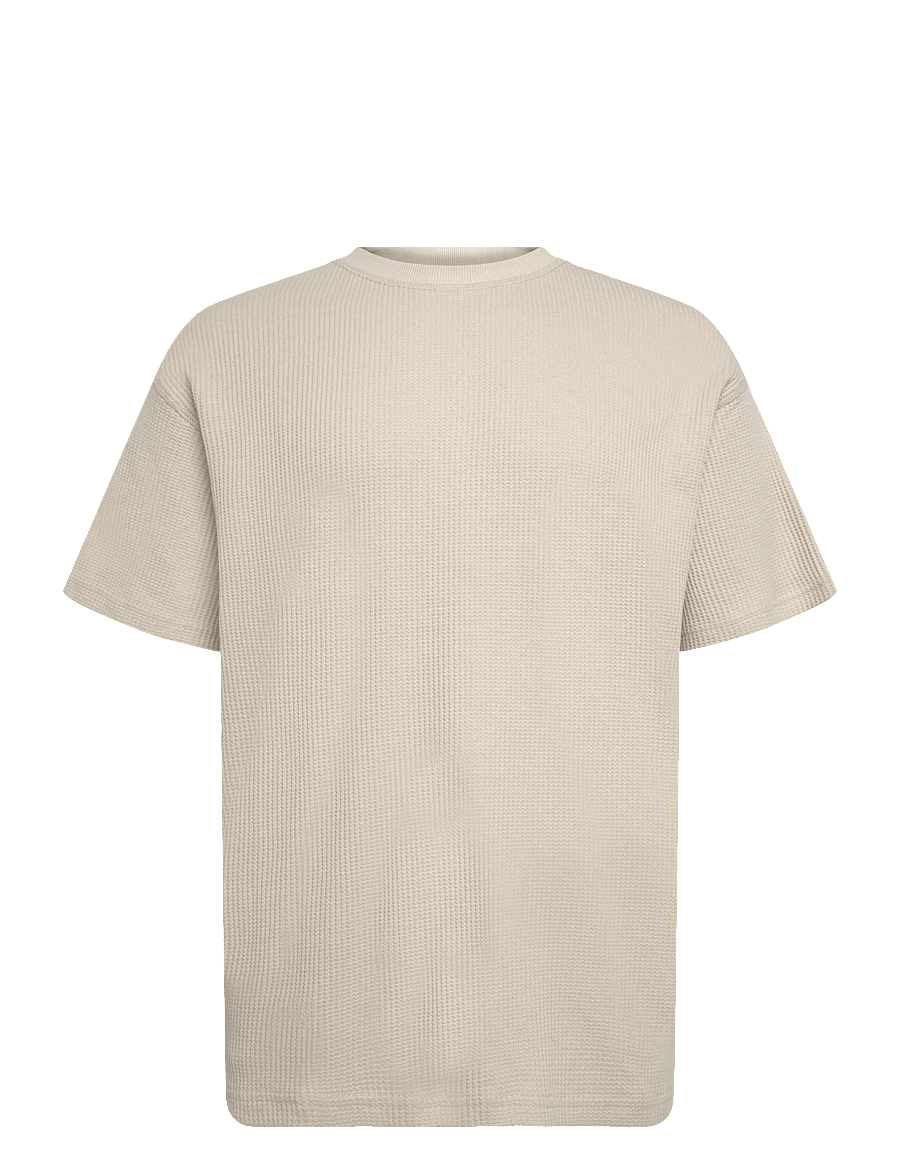 Solid - SDDANTON WAFFLE TEE - kurzärmelige t-shirts - oatmeal - 0