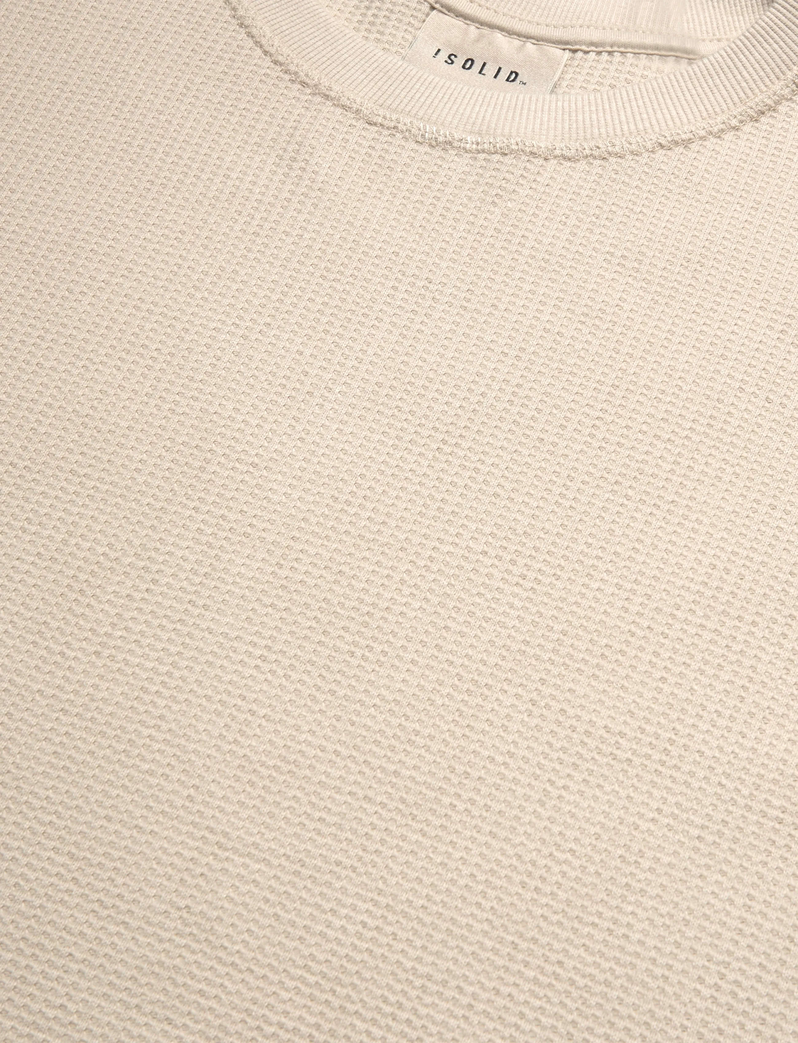 Solid - SDDANTON WAFFLE TEE - t-shirts - oatmeal - 2