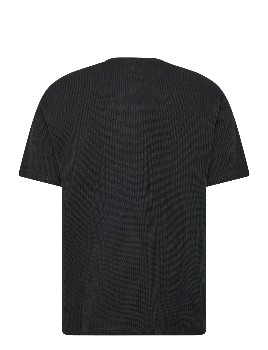 Solid - SDDANTON WAFFLE TEE - kortærmede t-shirts - true black - 1