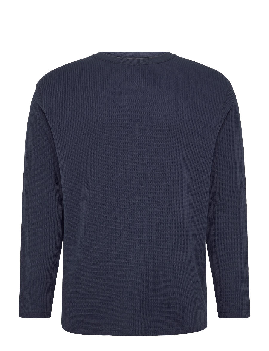 Solid - SDDANTON WAFFLE LS - langærmede t-shirts - insignia blue - 0