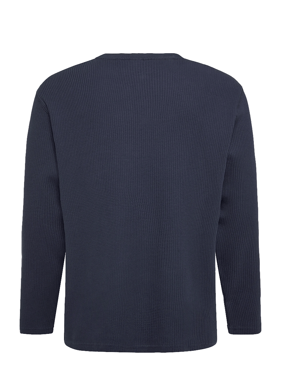 Solid - SDDANTON WAFFLE LS - langærmede t-shirts - insignia blue - 1
