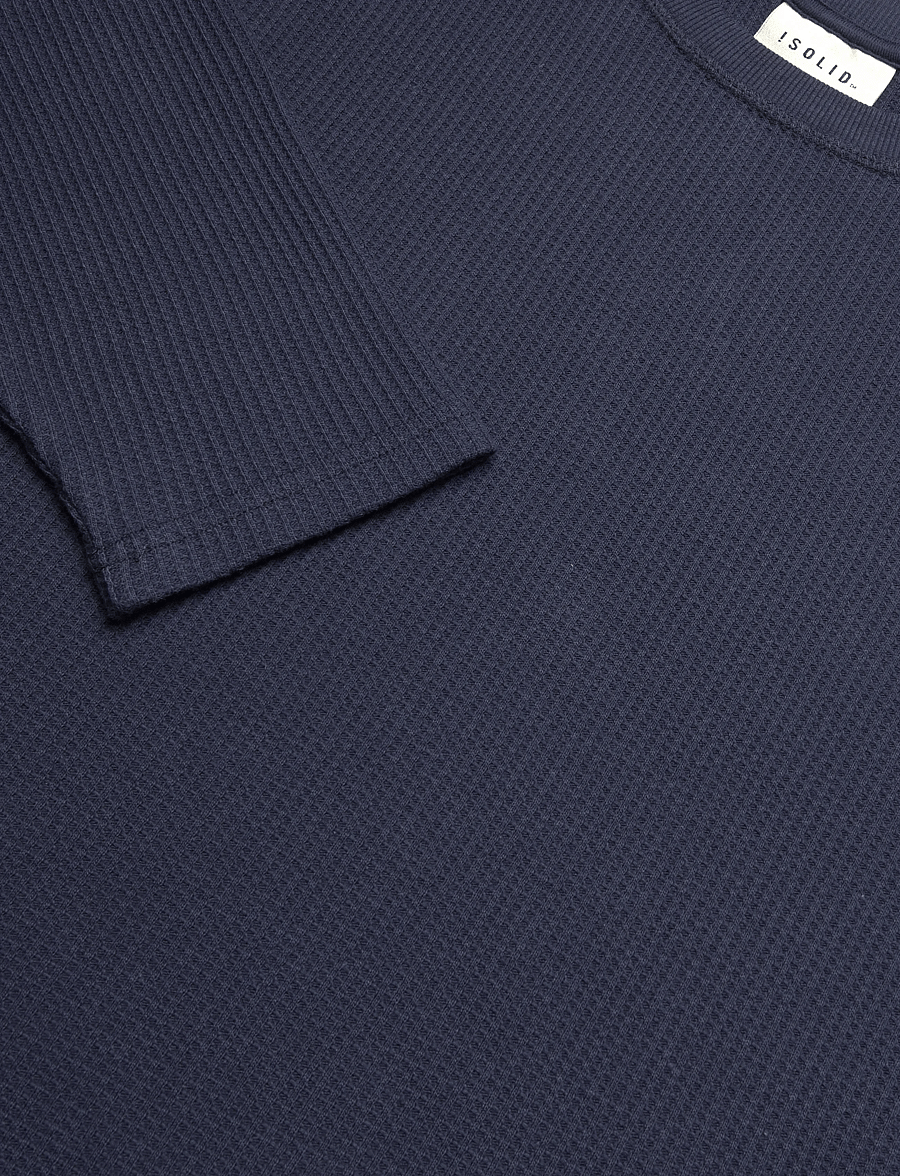 Solid - SDDANTON WAFFLE LS - langærmede t-shirts - insignia blue - 2