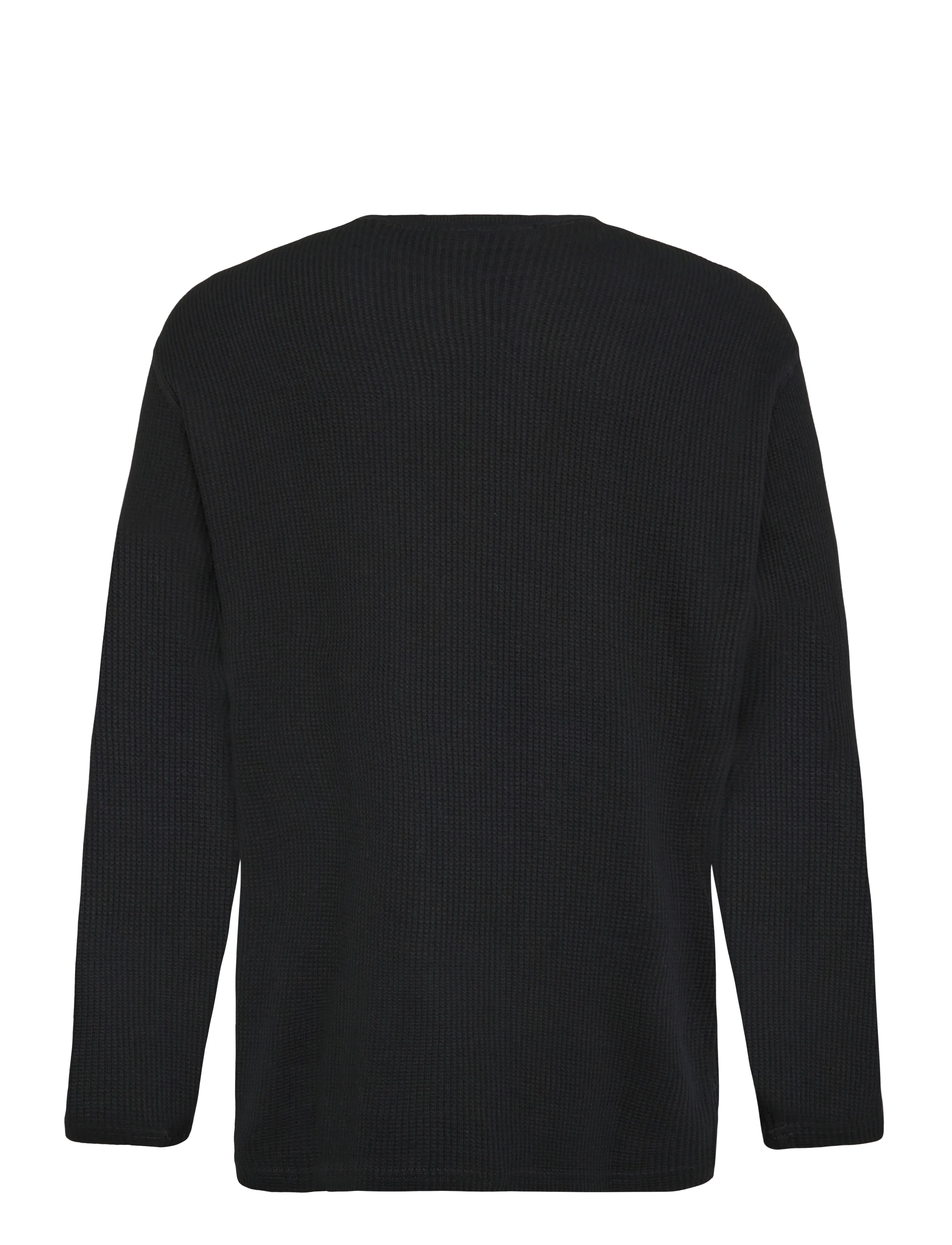 Solid - SDDANTON WAFFLE LS - langærmede t-shirts - true black - 1