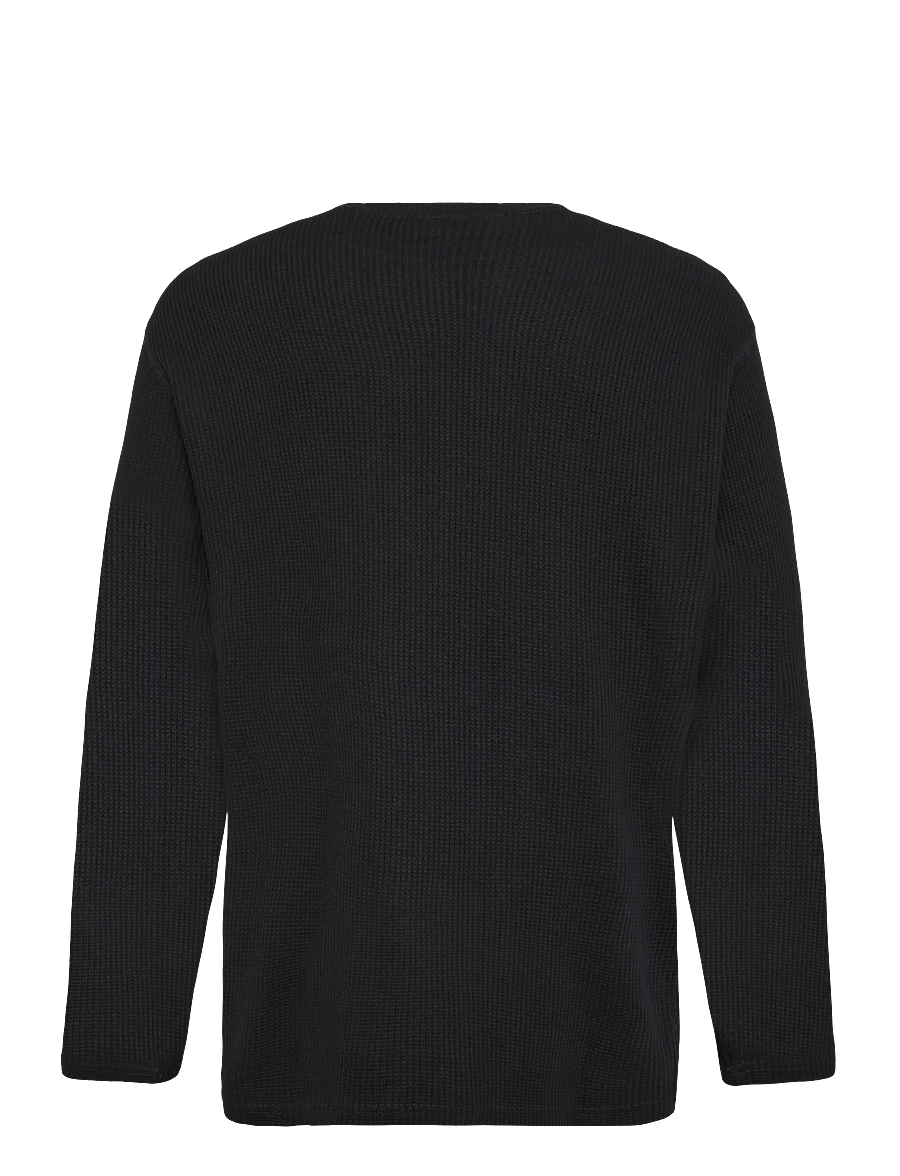 Solid - SDDANTON WAFFLE LS - langærmede t-shirts - true black - 1