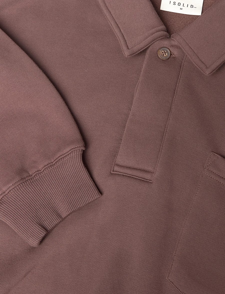 Solid - SDVARRO POLO - poloer i strik med lange ærmer - bracken - 2