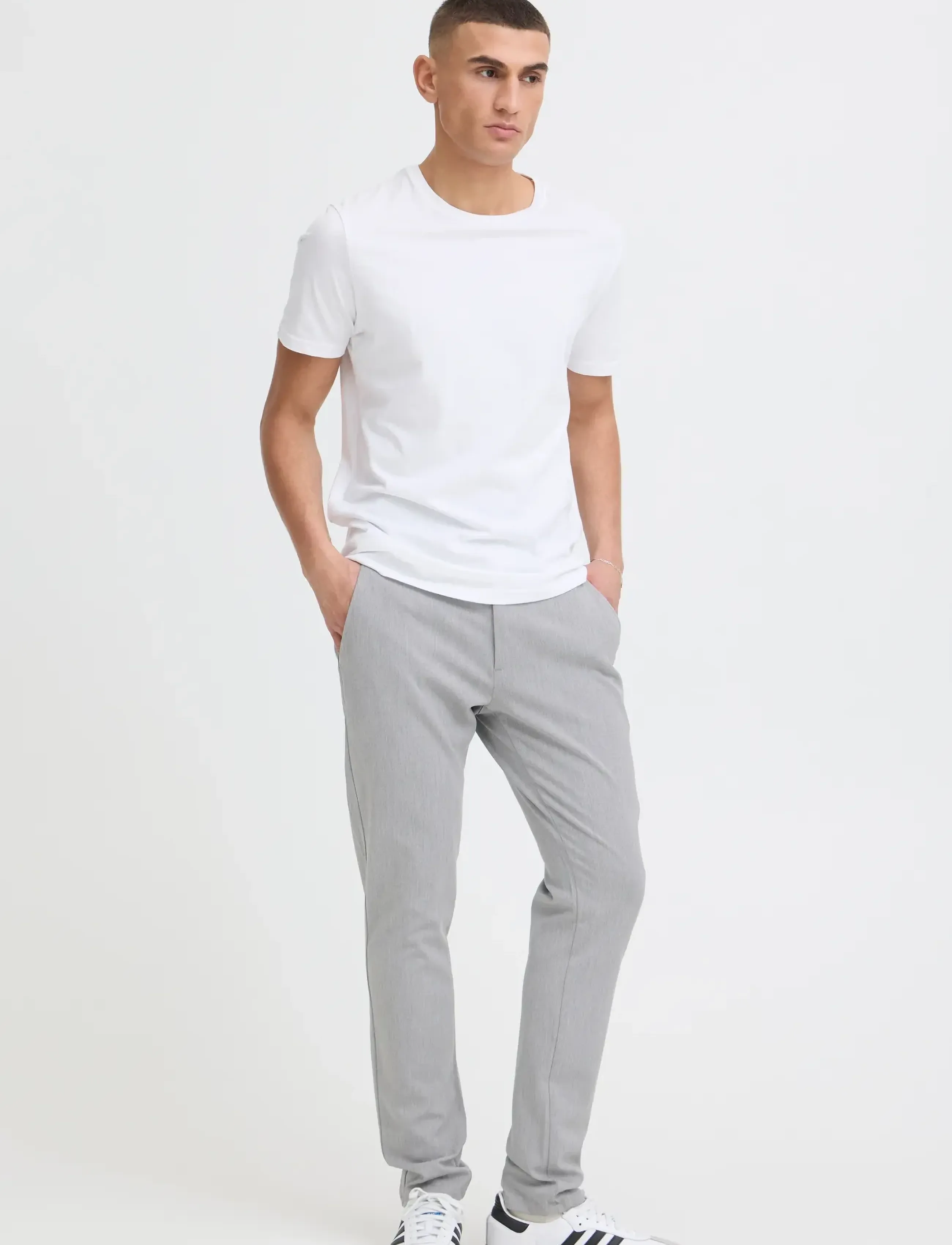 Solid Sdfrederic, Mænd, Slim Fit Chinos, Grå, Str: 28 x 30