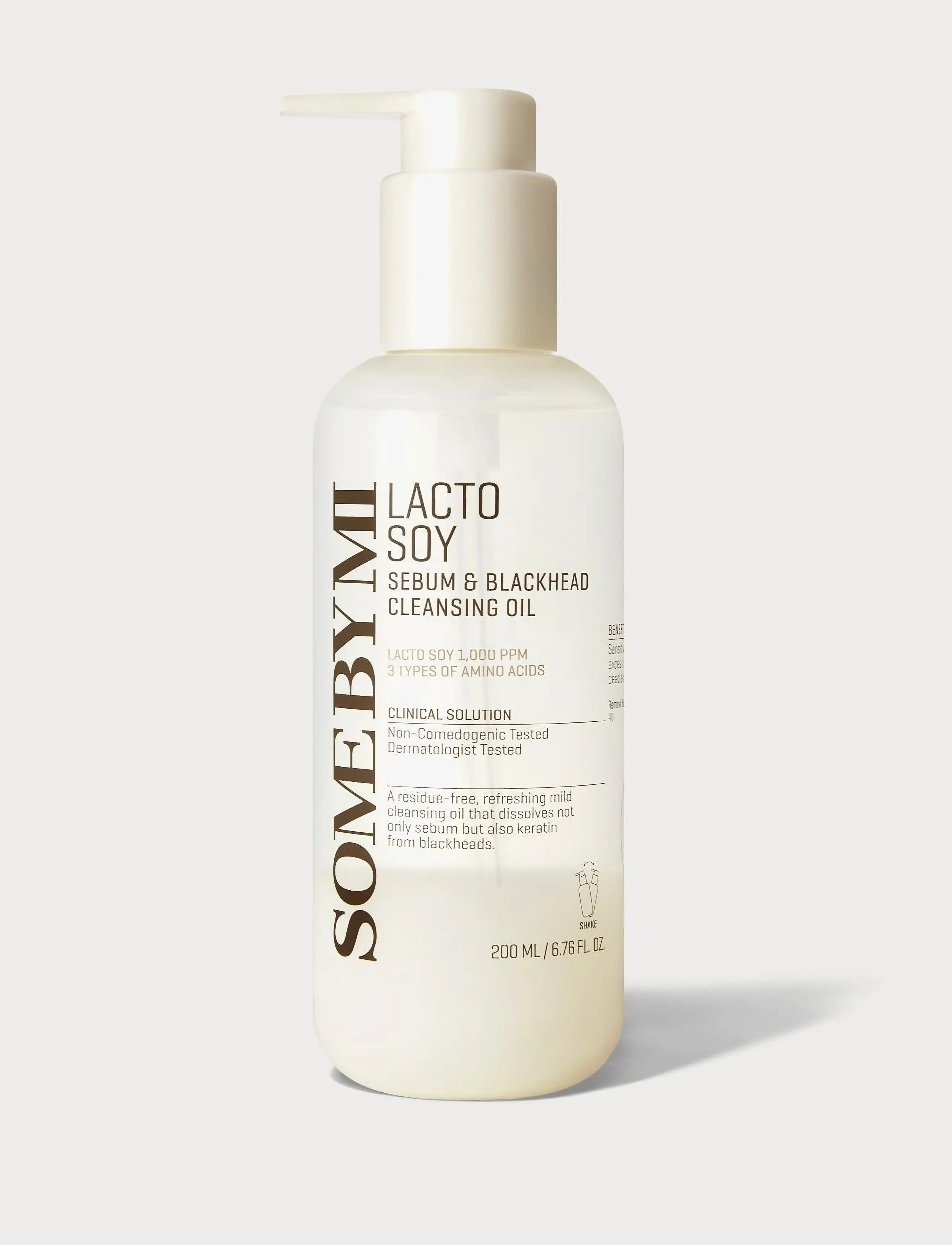 Some by Mi Lactosoy Sebum & Blackhead Cleansing Oil, Vinegar & Dressing Bottles Cleanser, Nude, Str: 200 ML