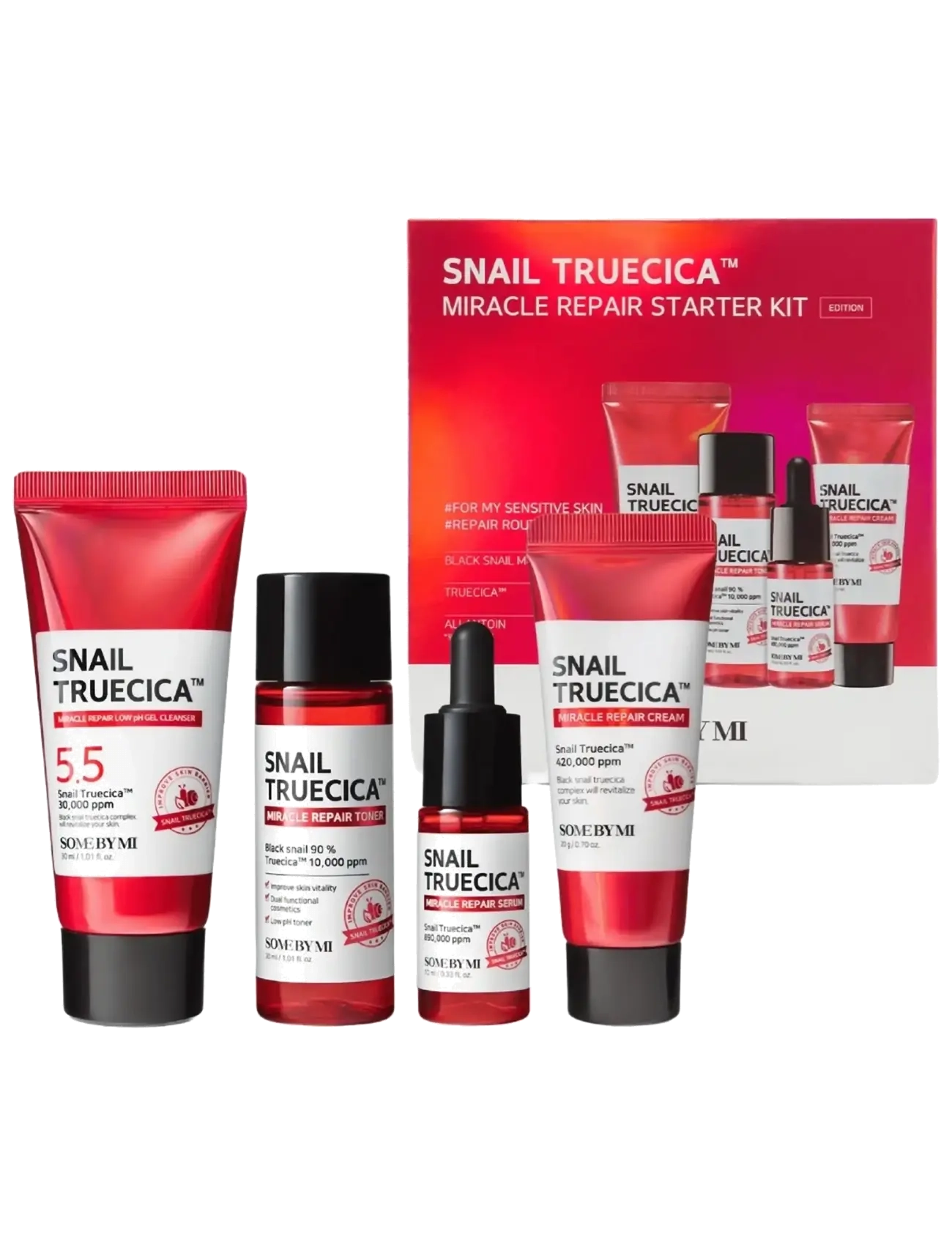 Some by Mi Snail Truecica Miracle Repair Starter Kit - Some by Mi - CLEAR / undefined