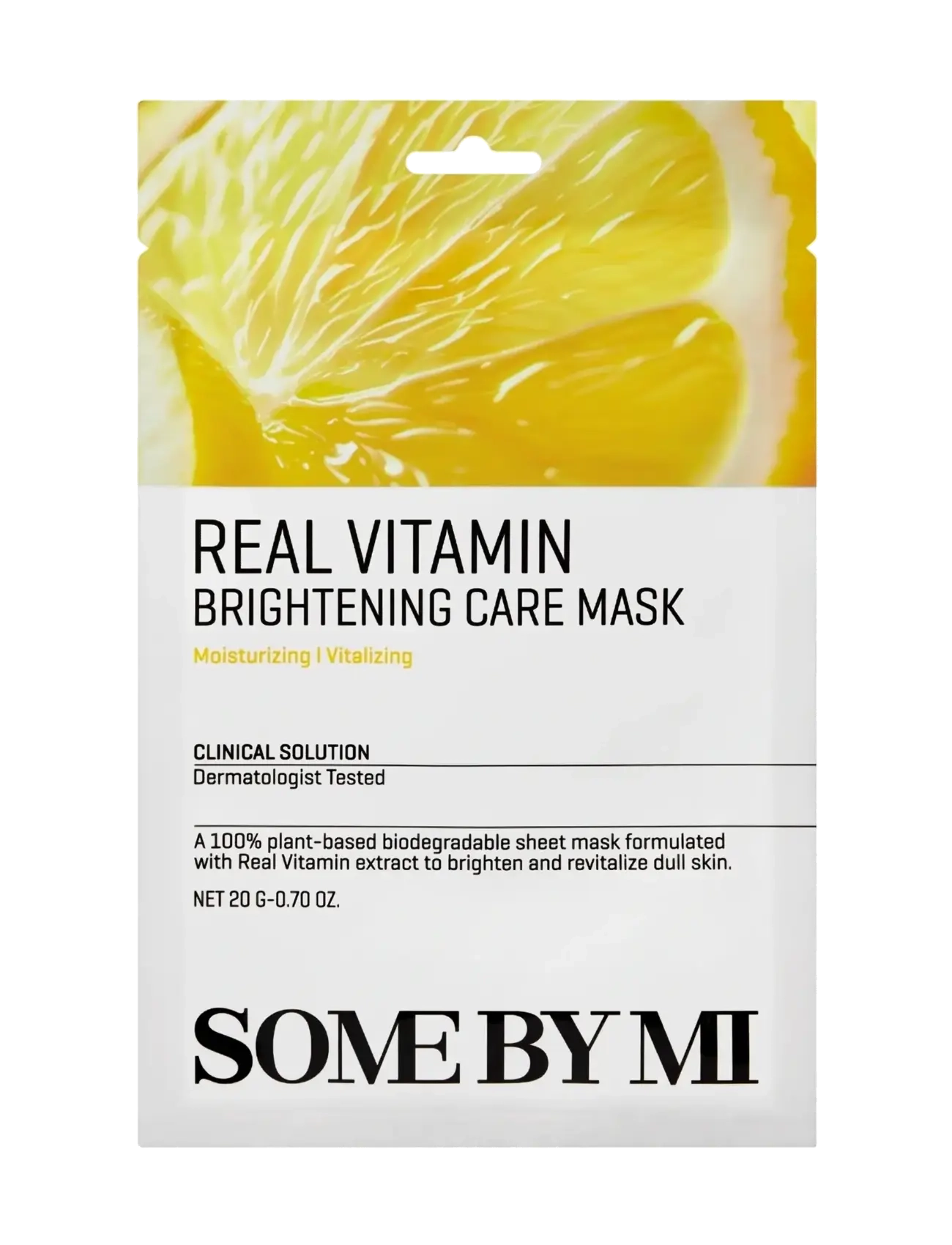 Some by Mi Real Vitamin Brightening Care Mask, Sheetmaske, Nude, Str: 20 G