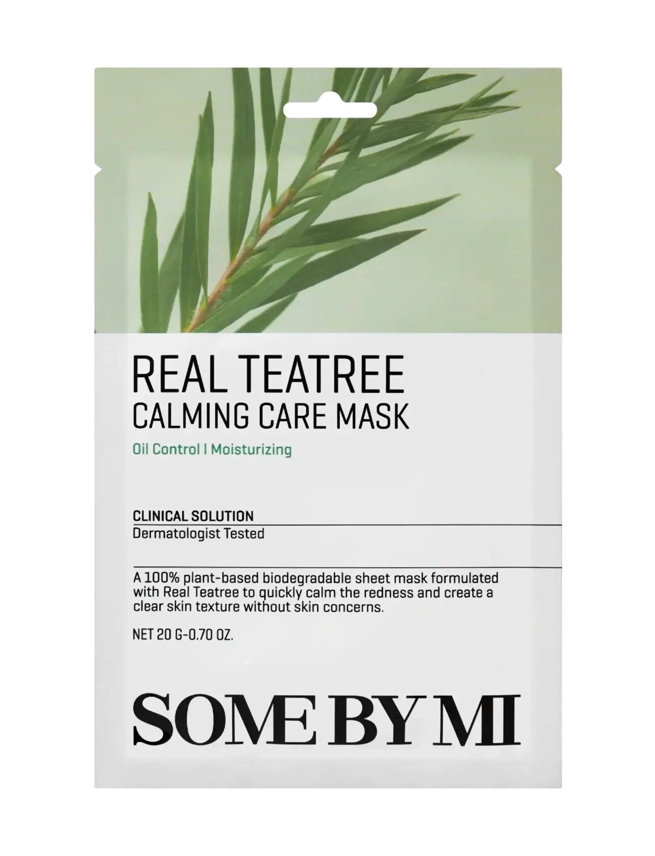 Some by Mi Real Teatree Calming Care Mask, Sheetmaske, Nude, Str: 20 G