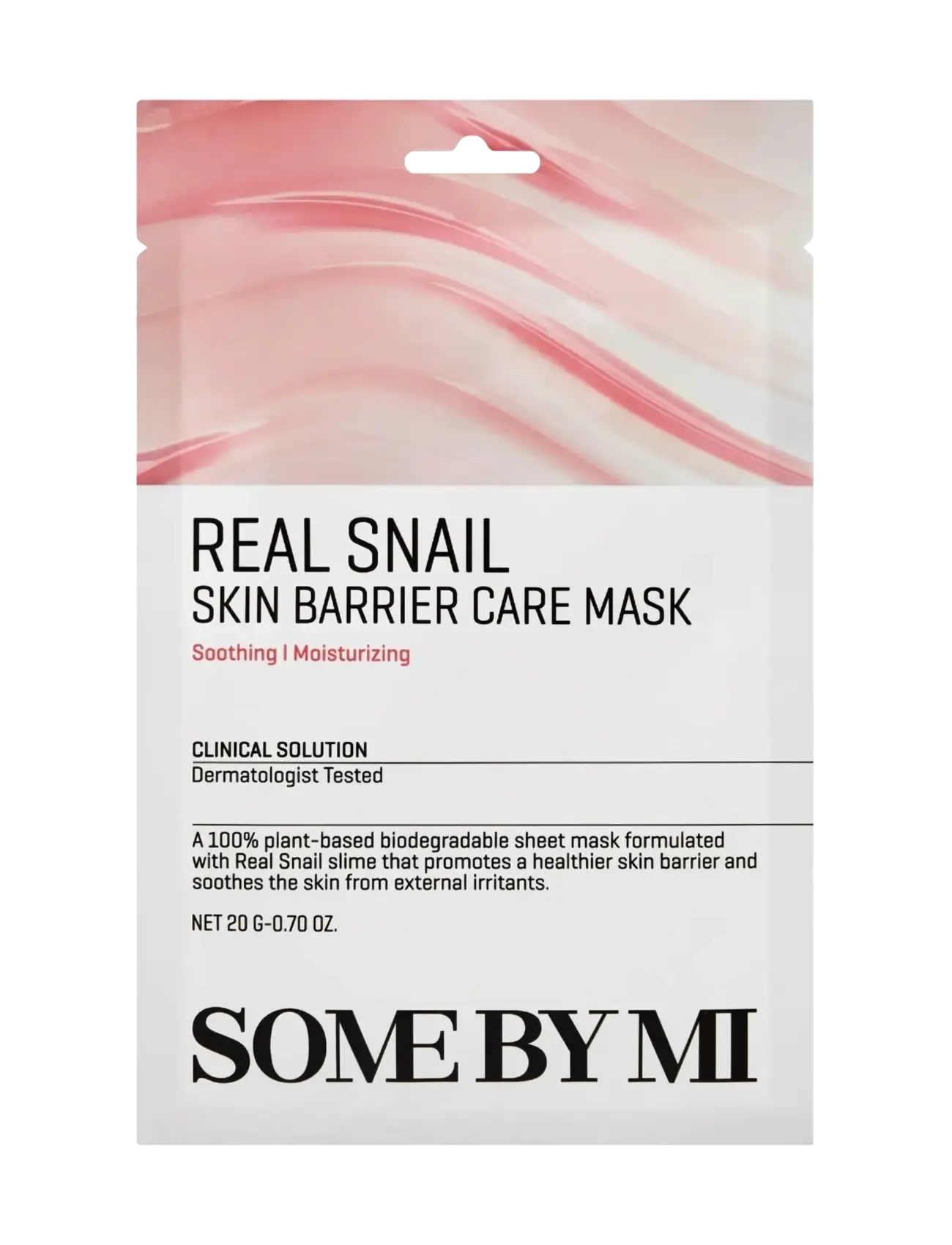 Some by Mi Real Snail Skin Barrier Care Mask, Sheetmaske, Nude, Str: 20 G