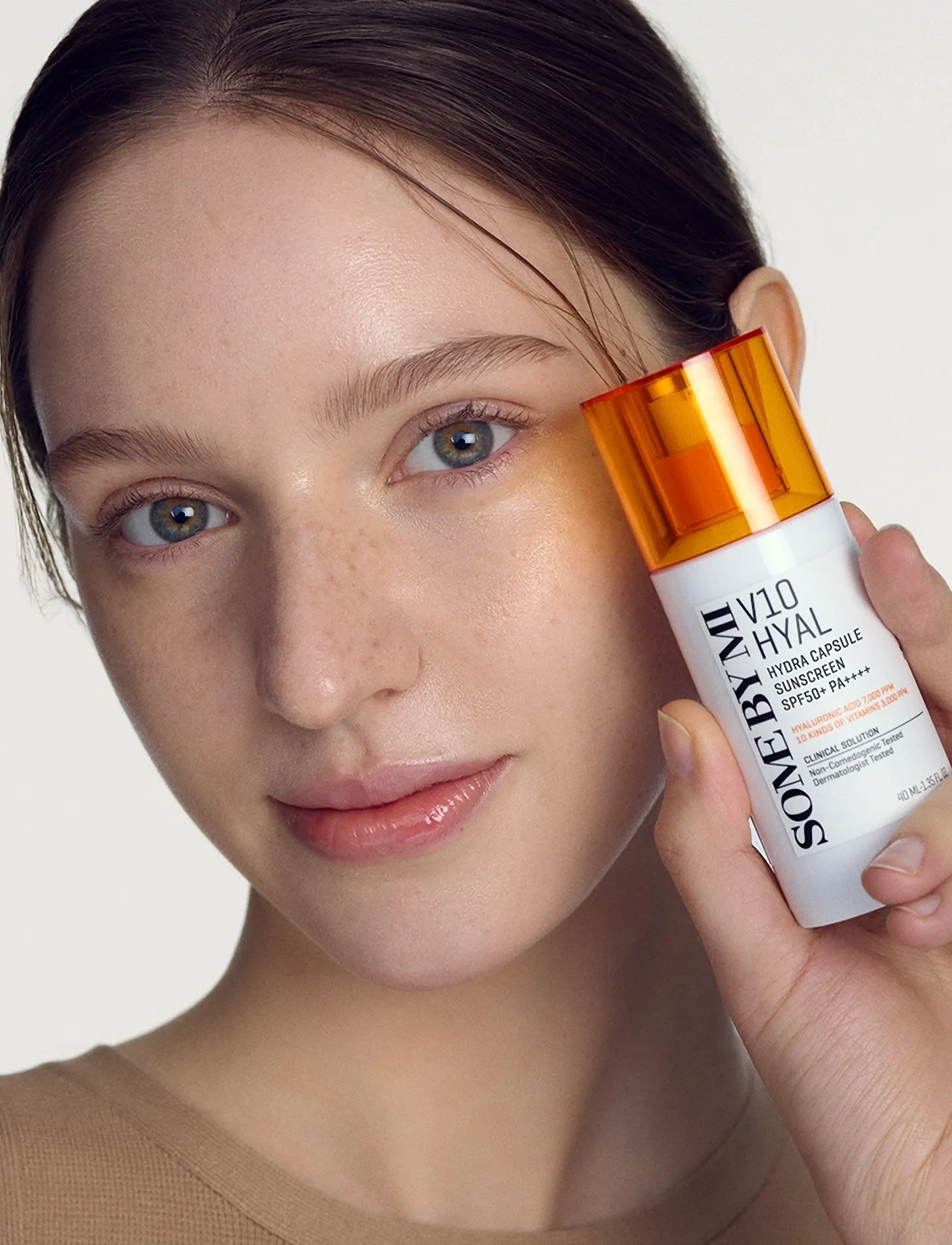 Some by Mi V10 Hyal Hydra Capsule Sunscreen Spf50+ Pa++++, 40 ml, White, Solpleje > Ansigt, Dame